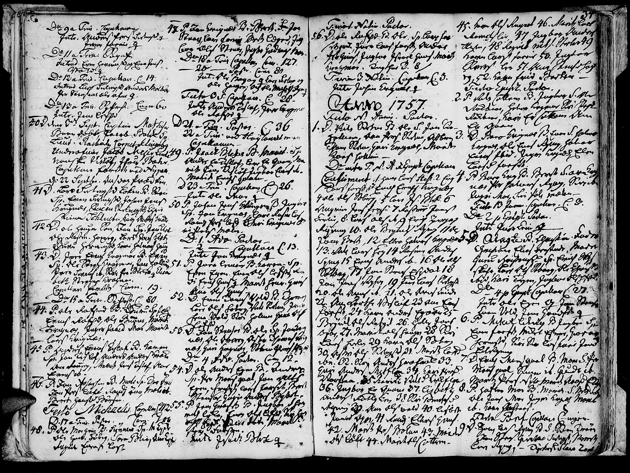 Ministerialprotokoller, klokkerbøker og fødselsregistre - Sør-Trøndelag, SAT/A-1456/691/L1057: Parish register (official) no. 691A01 /1, 1740-1767, p. 34