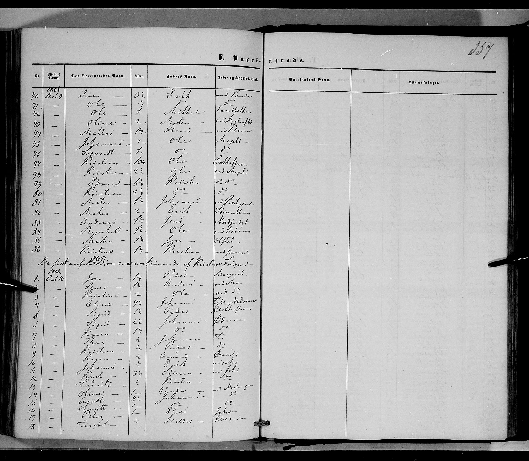 Øyer prestekontor, SAH/PREST-084/H/Ha/Haa/L0006: Parish register (official) no. 6, 1858-1874, p. 357