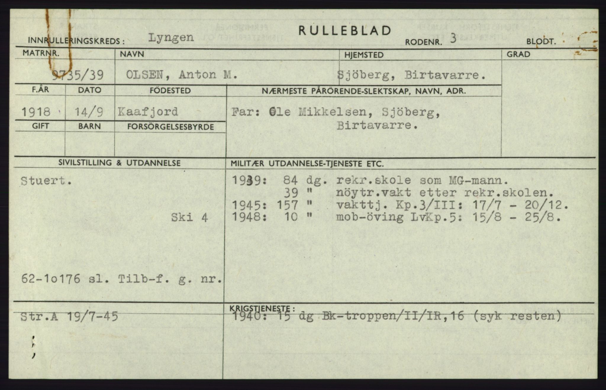 Forsvaret, Troms infanteriregiment nr. 16, AV/RA-RAFA-3146/P/Pa/L0023: Rulleblad for regimentets menige mannskaper, årsklasse 1939, 1939, p. 983