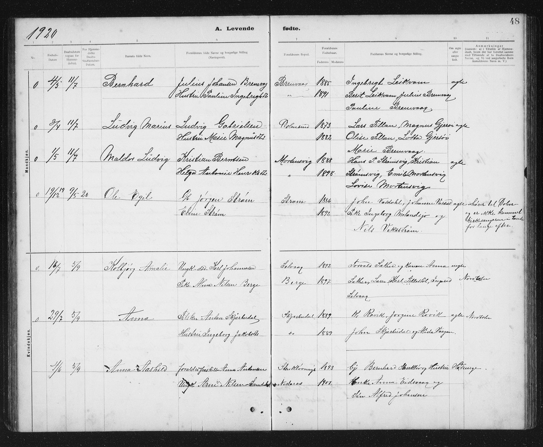 Ministerialprotokoller, klokkerbøker og fødselsregistre - Sør-Trøndelag, SAT/A-1456/637/L0563: Parish register (copy) no. 637C04, 1899-1940, p. 48