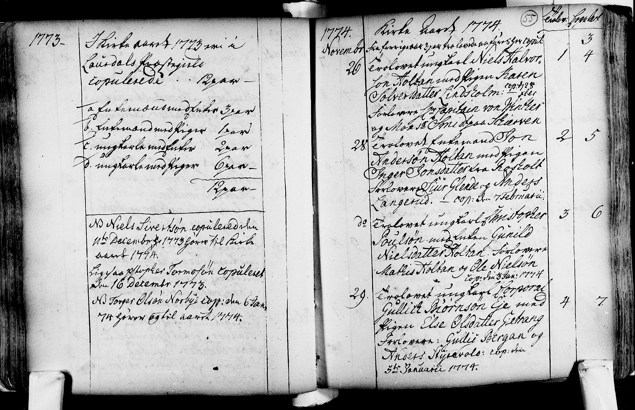 Lardal kirkebøker, AV/SAKO-A-350/F/Fa/L0004: Parish register (official) no. i 4, 1733-1815, p. 55