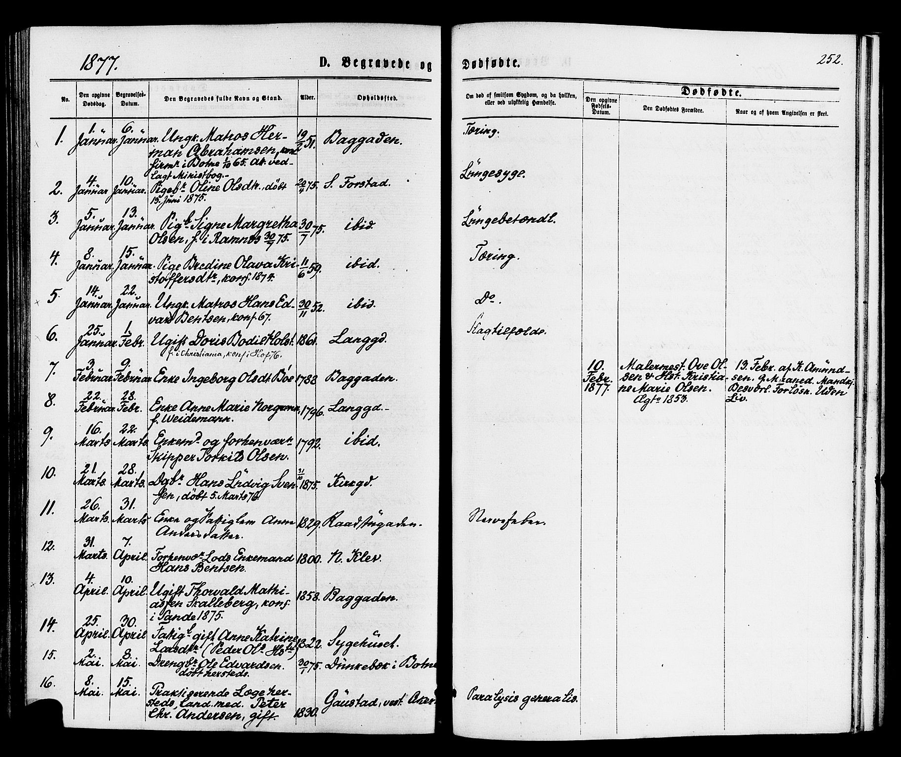 Holmestrand kirkebøker, AV/SAKO-A-346/F/Fa/L0003: Parish register (official) no. 3, 1867-1879, p. 252