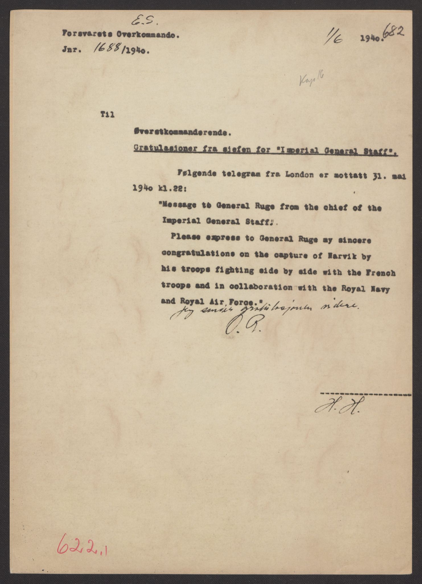 Forsvaret, Forsvarets krigshistoriske avdeling, AV/RA-RAFA-2017/Y/Yb/L0147: II-C-11-622  -  6. Divisjon, 1940, p. 238
