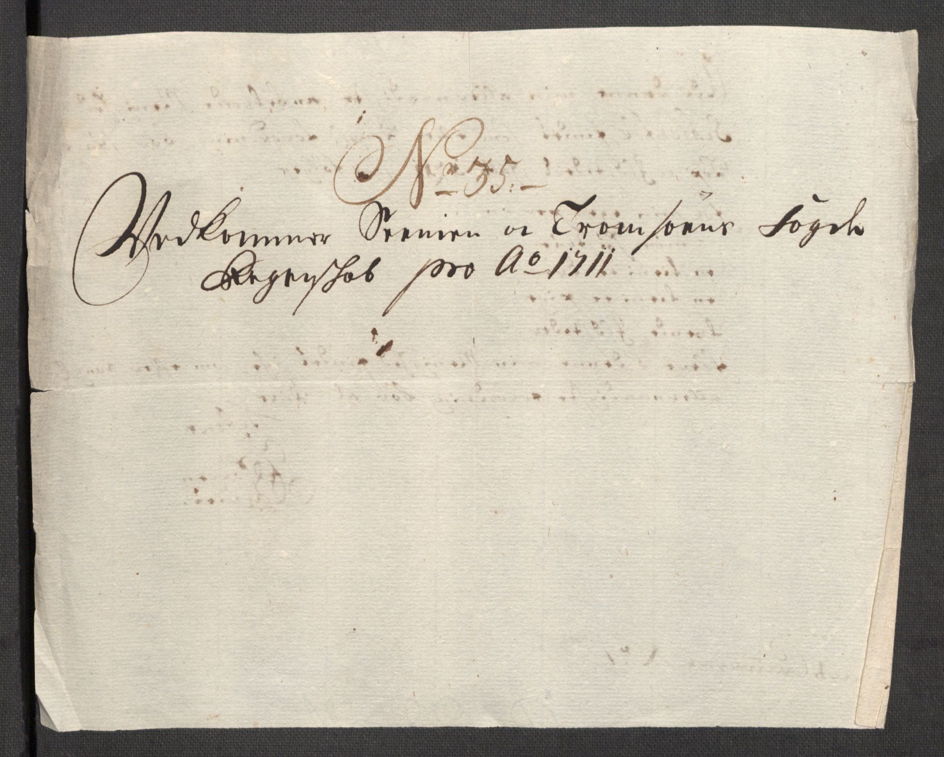 Rentekammeret inntil 1814, Reviderte regnskaper, Fogderegnskap, AV/RA-EA-4092/R68/L4758: Fogderegnskap Senja og Troms, 1711-1712, p. 249