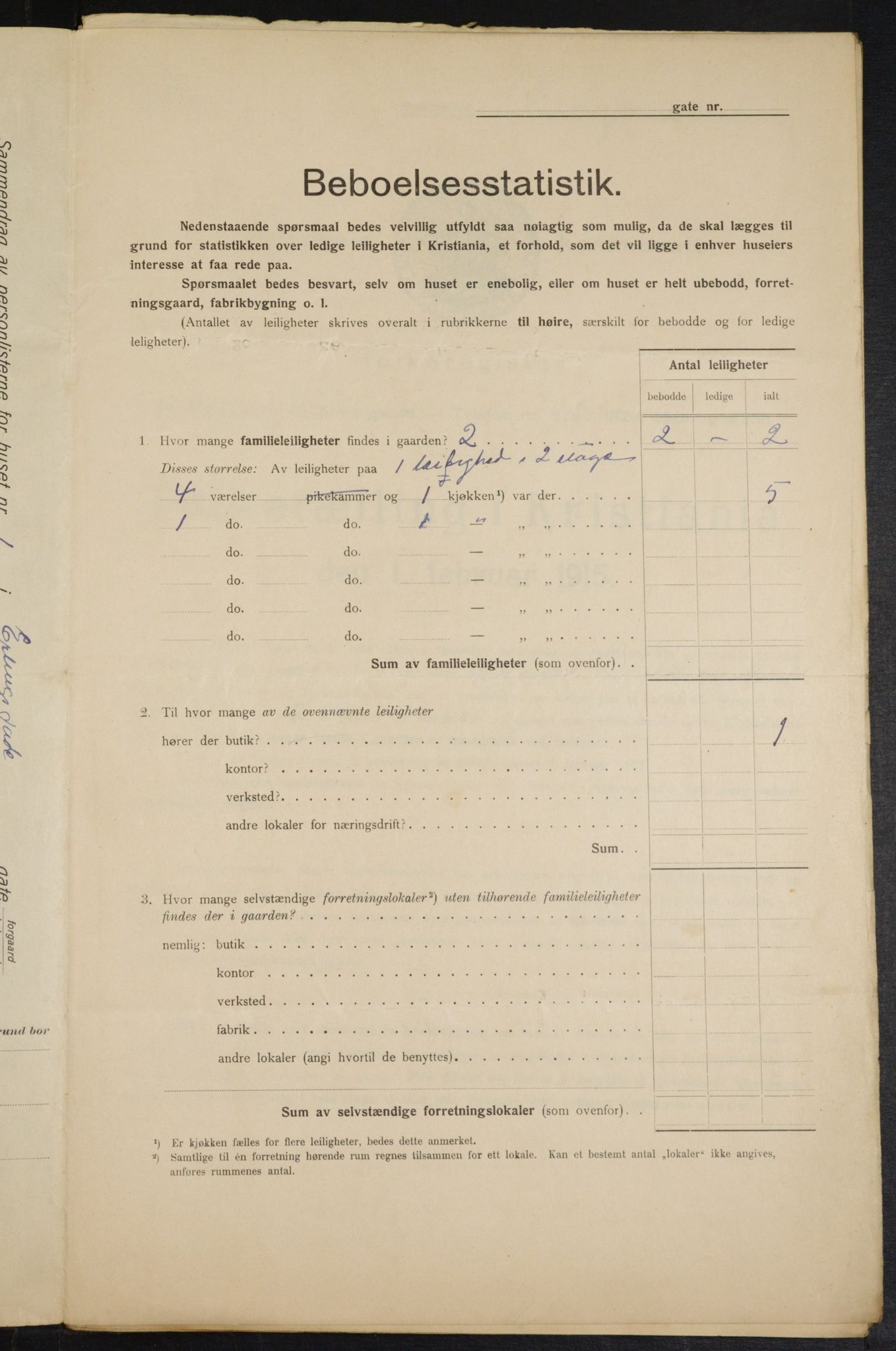 OBA, Municipal Census 1915 for Kristiania, 1915, p. 21545