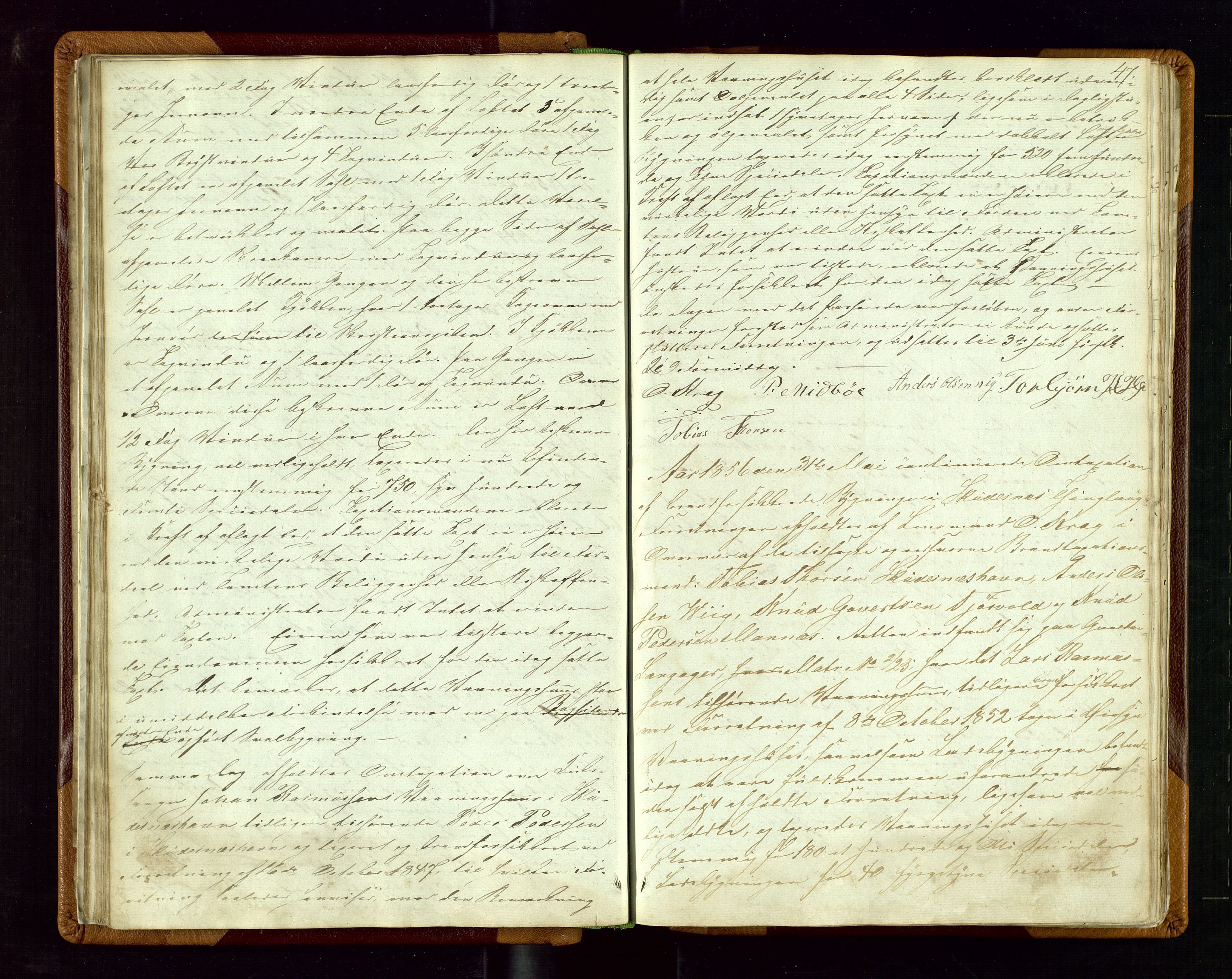 Skudenes lensmannskontor, SAST/A-100444/Goa/L0001: Branntakstprotokoll, 1846-1879, p. 46b-47a
