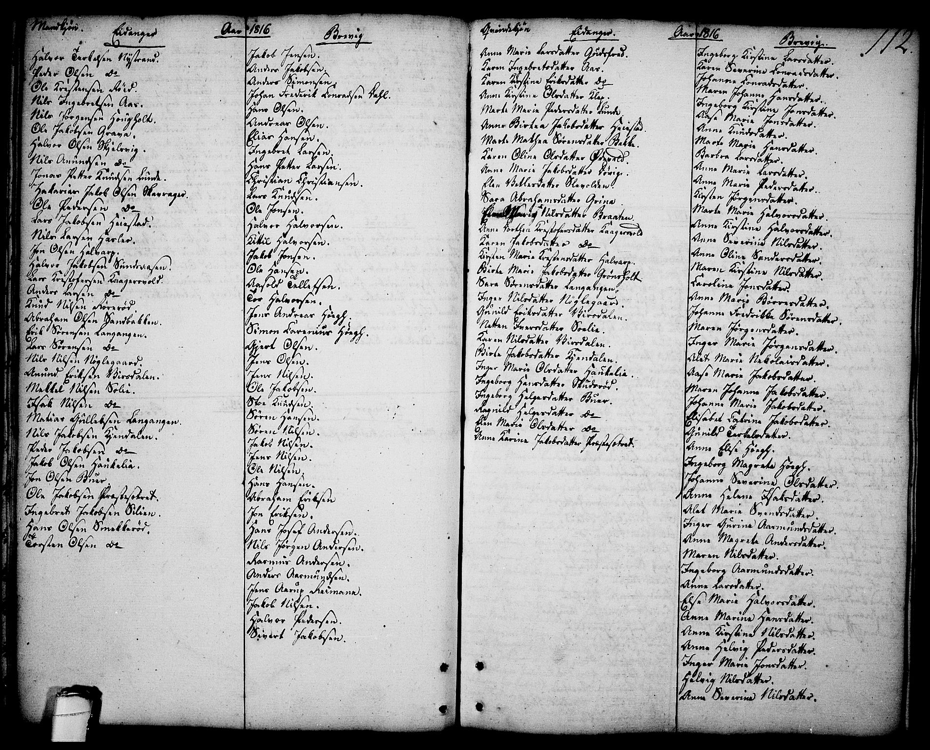 Brevik kirkebøker, SAKO/A-255/F/Fa/L0003: Parish register (official) no. 3, 1764-1814, p. 112