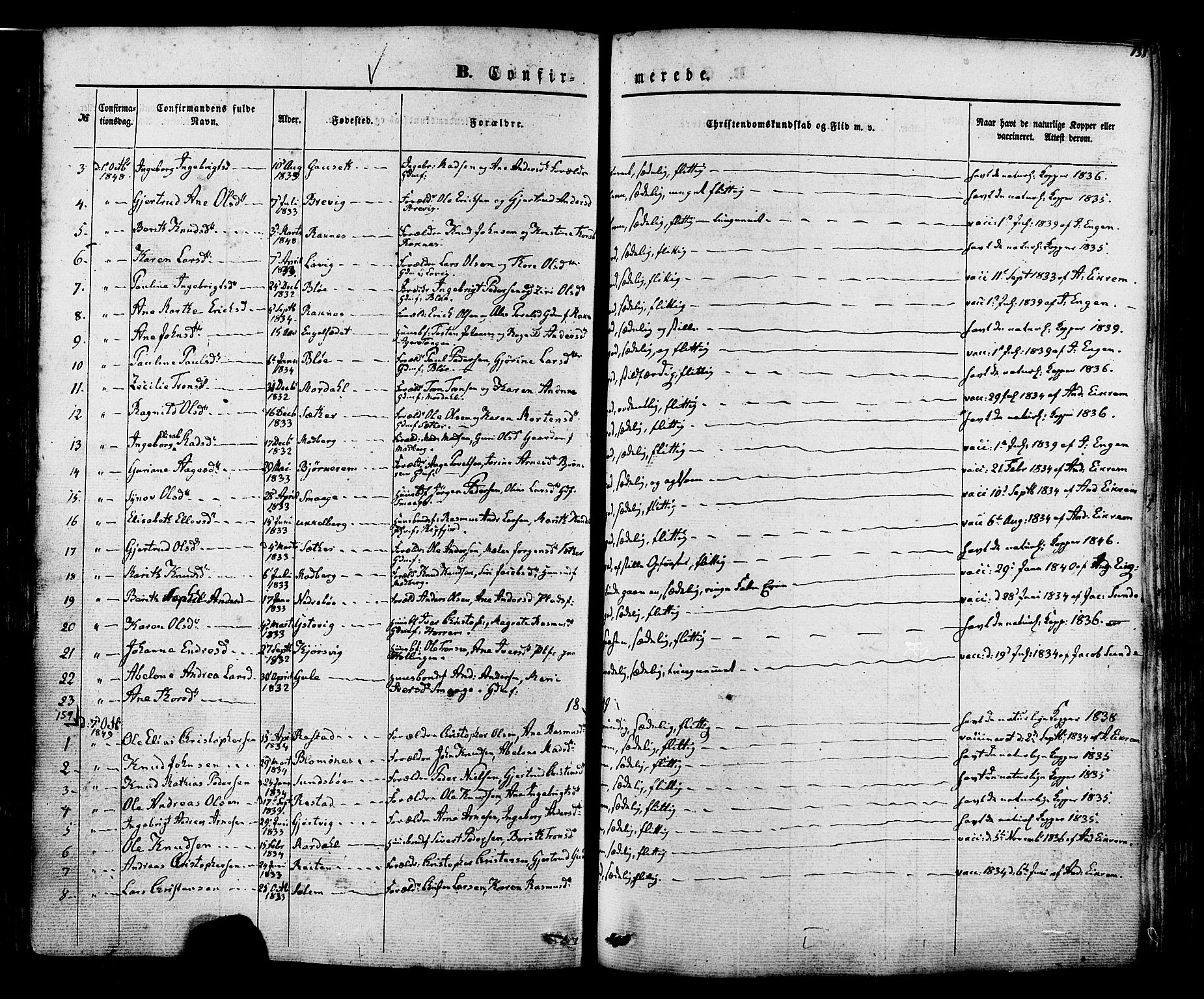 Ministerialprotokoller, klokkerbøker og fødselsregistre - Møre og Romsdal, SAT/A-1454/560/L0719: Parish register (official) no. 560A03, 1845-1872, p. 138