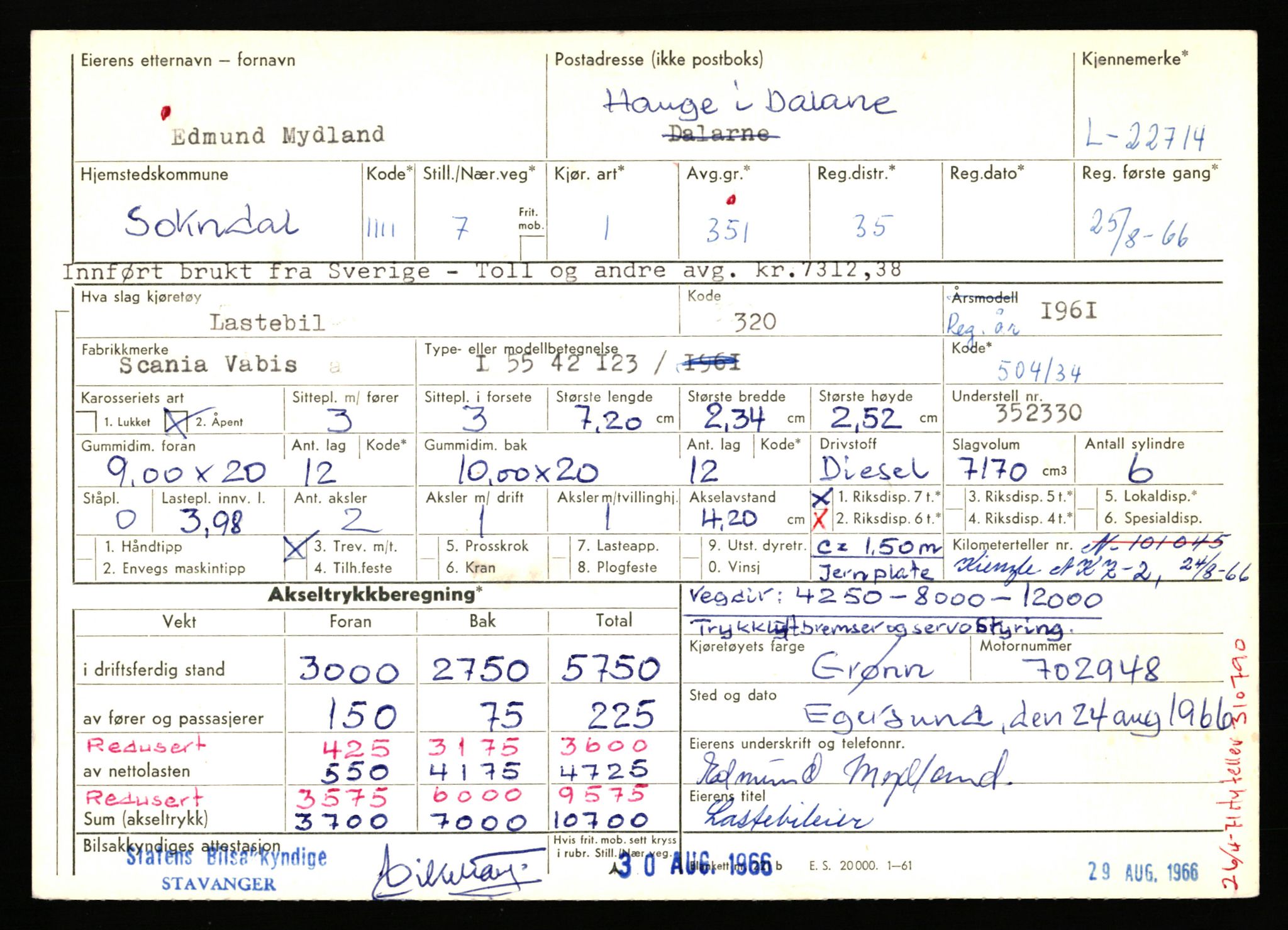 Stavanger trafikkstasjon, AV/SAST-A-101942/0/F/L0039: L-22300 - L-22799, 1930-1971, p. 1701