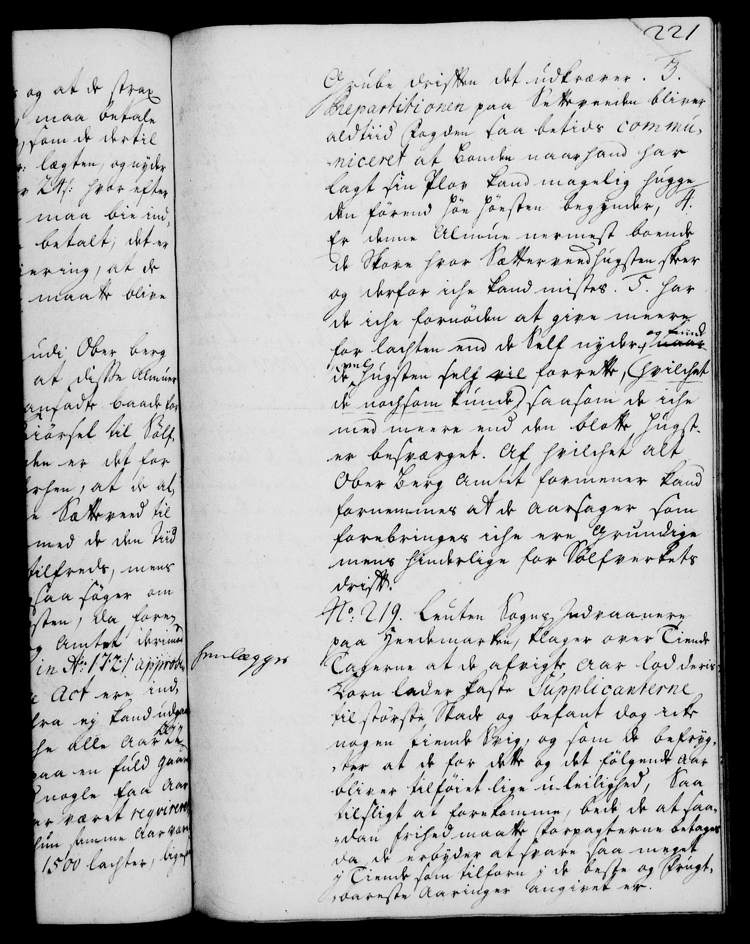 Rentekammeret, Kammerkanselliet, RA/EA-3111/G/Gh/Gha/L0015: Norsk ekstraktmemorialprotokoll (merket RK 53.60), 1733, p. 221