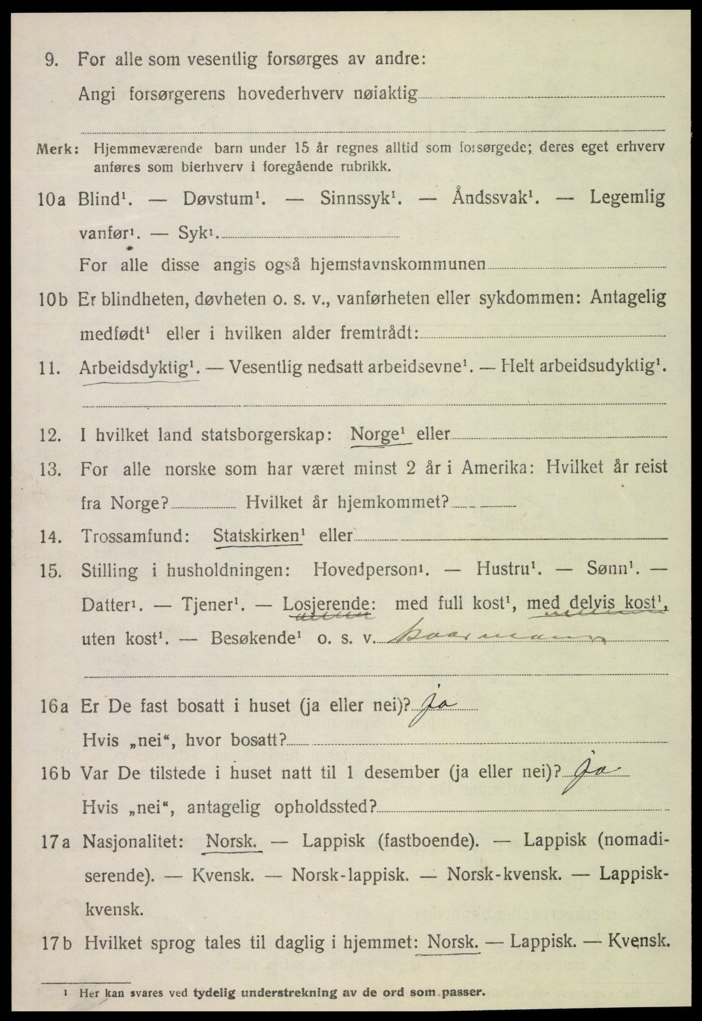 SAT, 1920 census for Leka, 1920, p. 582