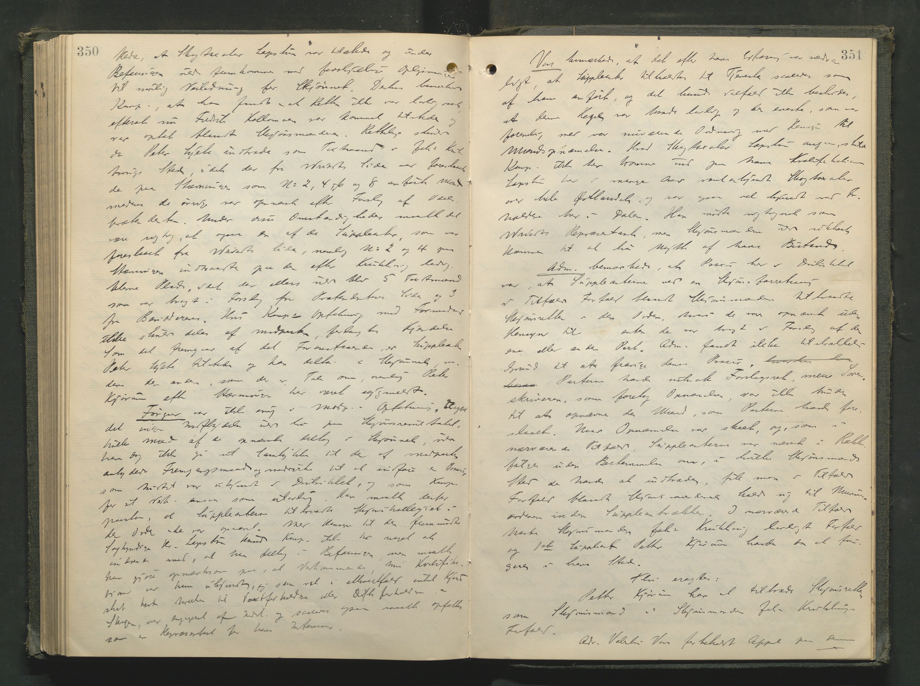 Nord-Gudbrandsdal tingrett, AV/SAH-TING-002/G/Gc/Gcb/L0008: Ekstrarettsprotokoll for åstedssaker, 1909-1913, p. 350-351