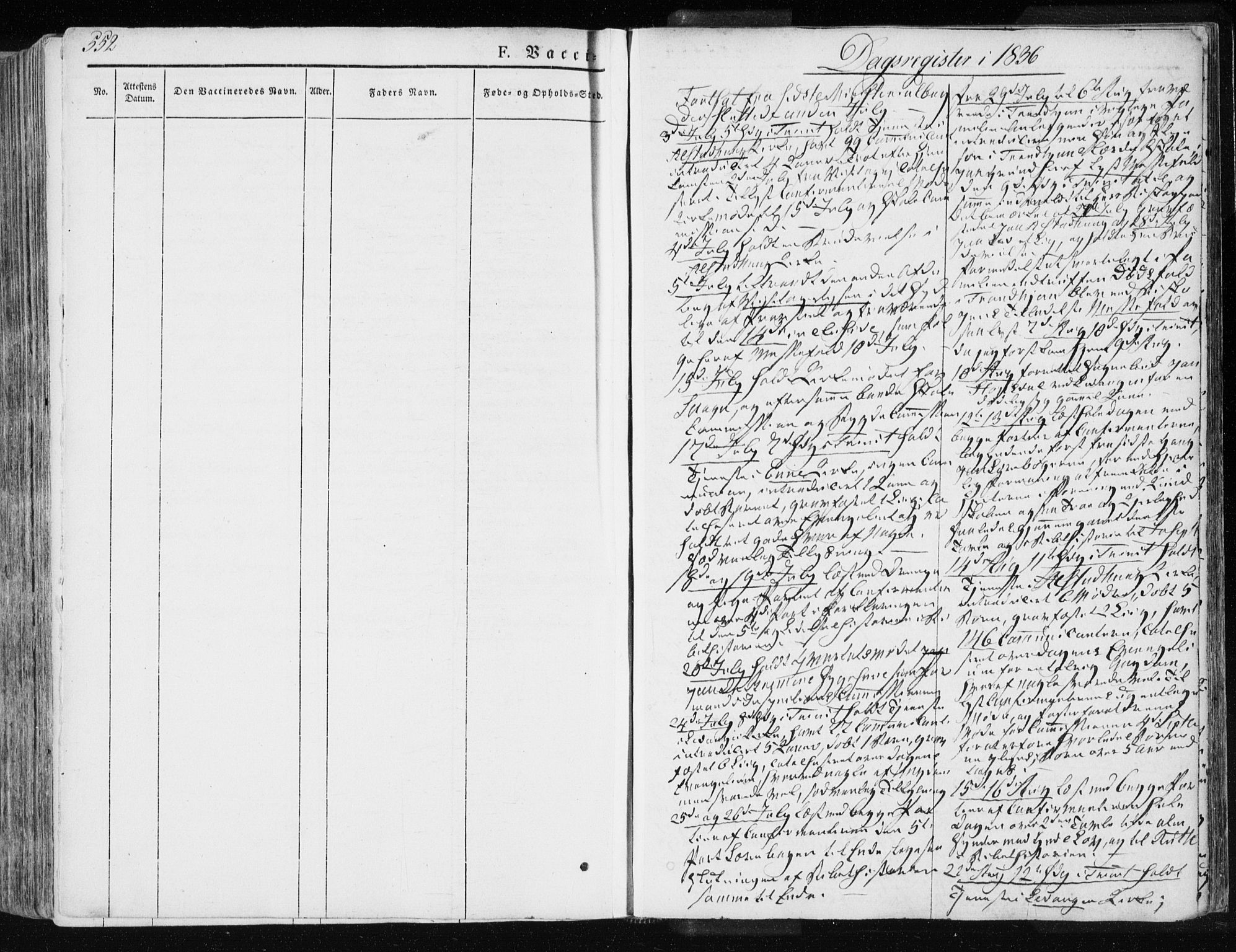 Ministerialprotokoller, klokkerbøker og fødselsregistre - Nord-Trøndelag, AV/SAT-A-1458/717/L0154: Parish register (official) no. 717A06 /1, 1836-1849, p. 552