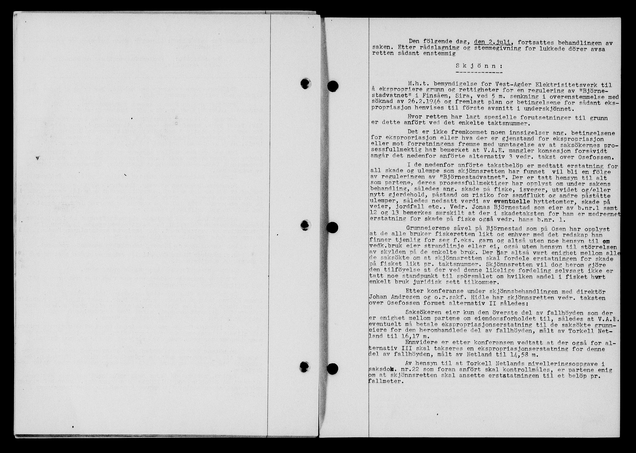 Flekkefjord sorenskriveri, SAK/1221-0001/G/Gb/Gba/L0063: Mortgage book no. A-11, 1947-1948, Diary no: : 1174/1947