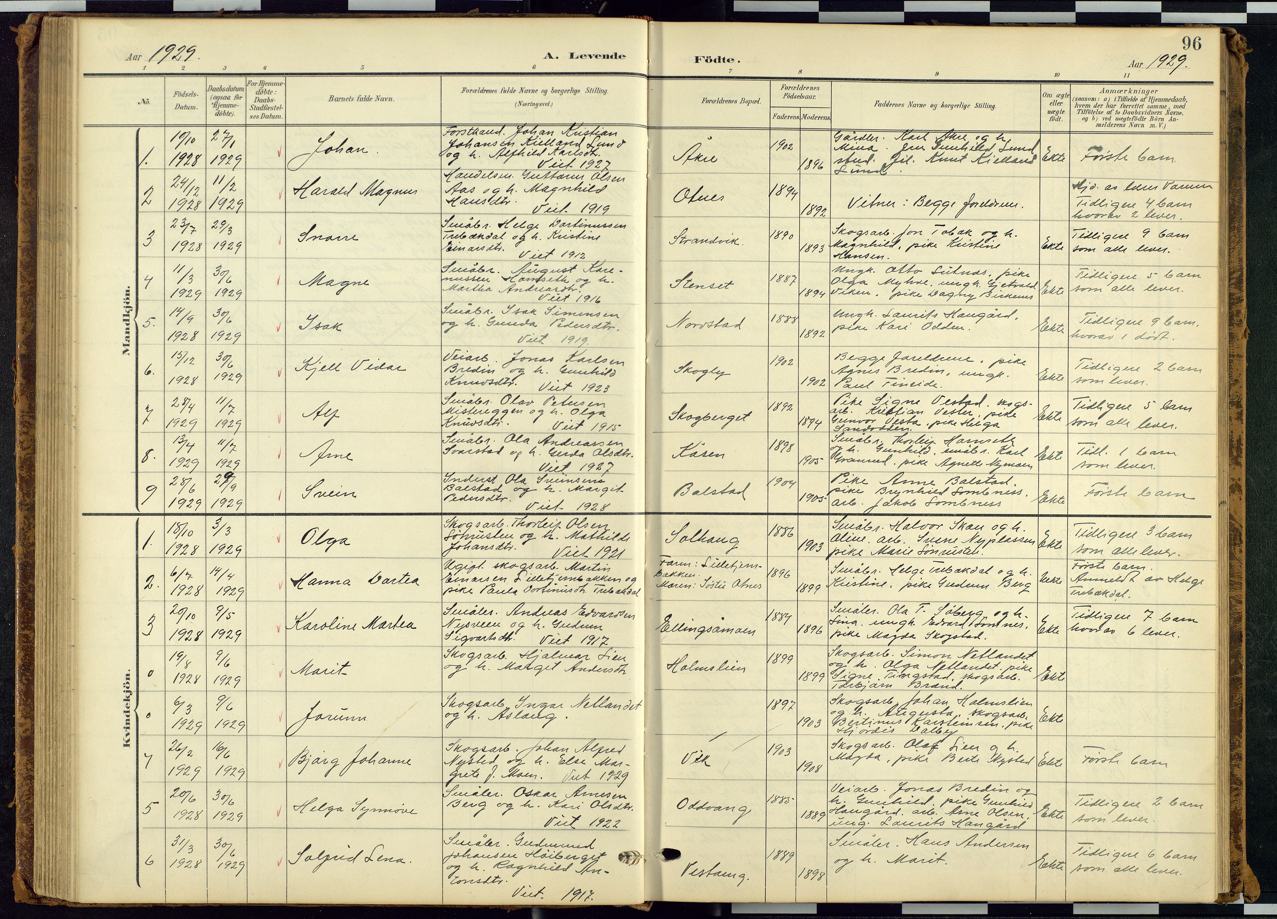 Rendalen prestekontor, SAH/PREST-054/H/Ha/Hab/L0010: Parish register (copy) no. 10, 1903-1940, p. 96