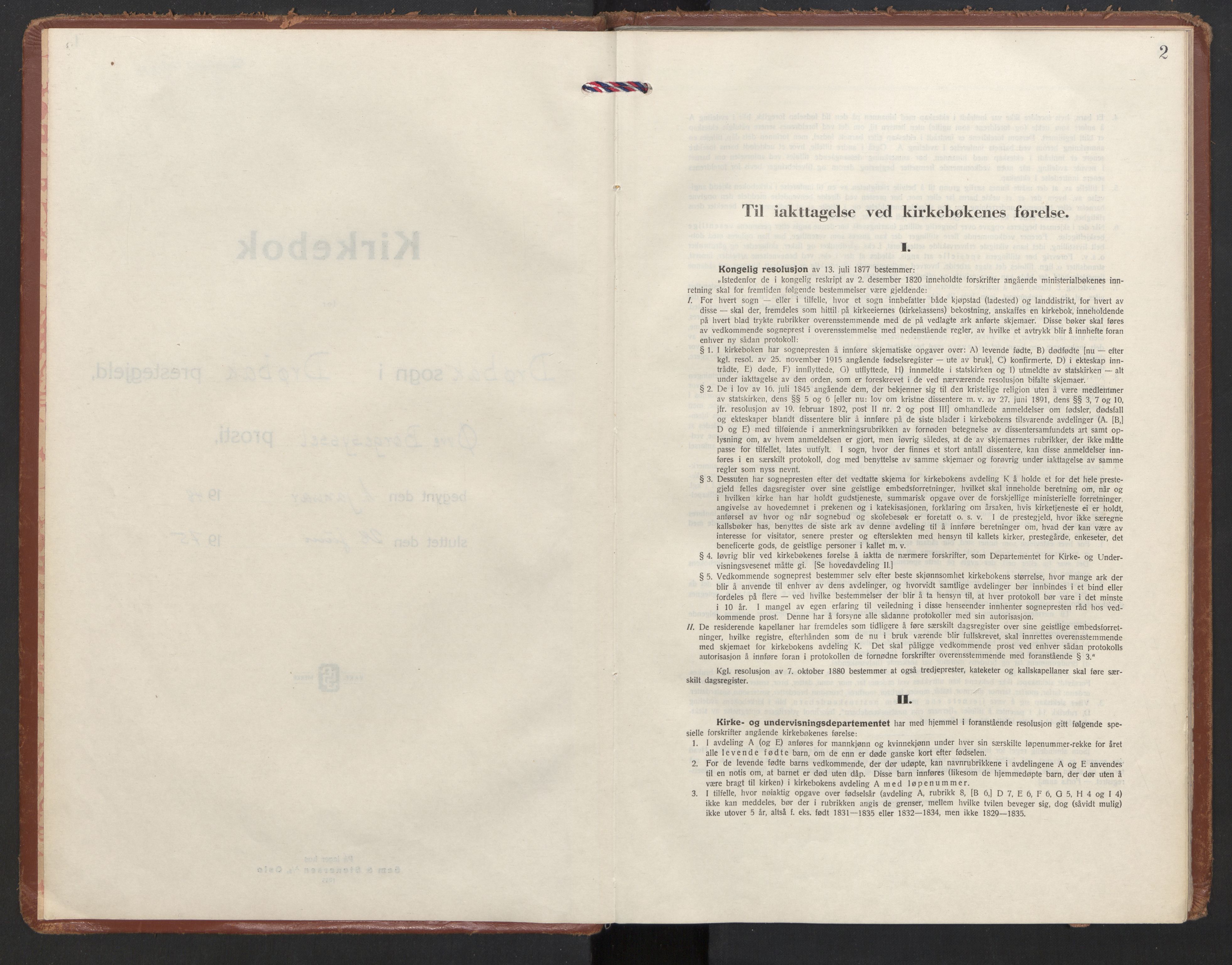 Drøbak prestekontor Kirkebøker, AV/SAO-A-10142a/F/Fb/L0005: Parish register (official) no. II 5, 1948-1975, p. 2