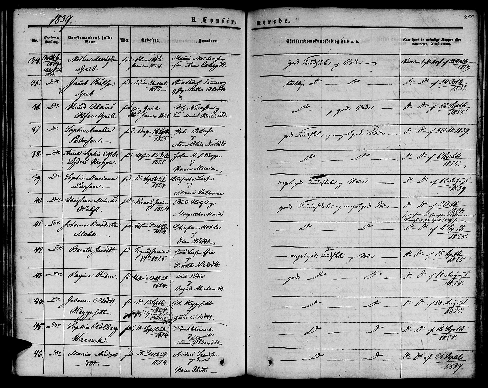 Ministerialprotokoller, klokkerbøker og fødselsregistre - Møre og Romsdal, AV/SAT-A-1454/572/L0843: Parish register (official) no. 572A06, 1832-1842, p. 225