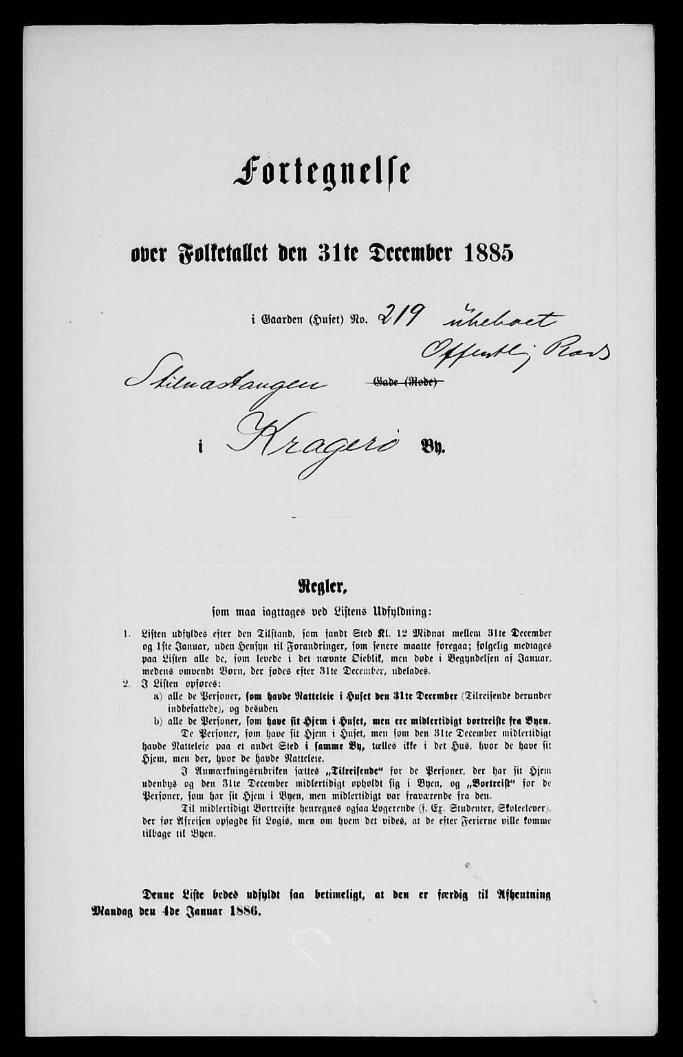 SAKO, 1885 census for 0801 Kragerø, 1885, p. 163