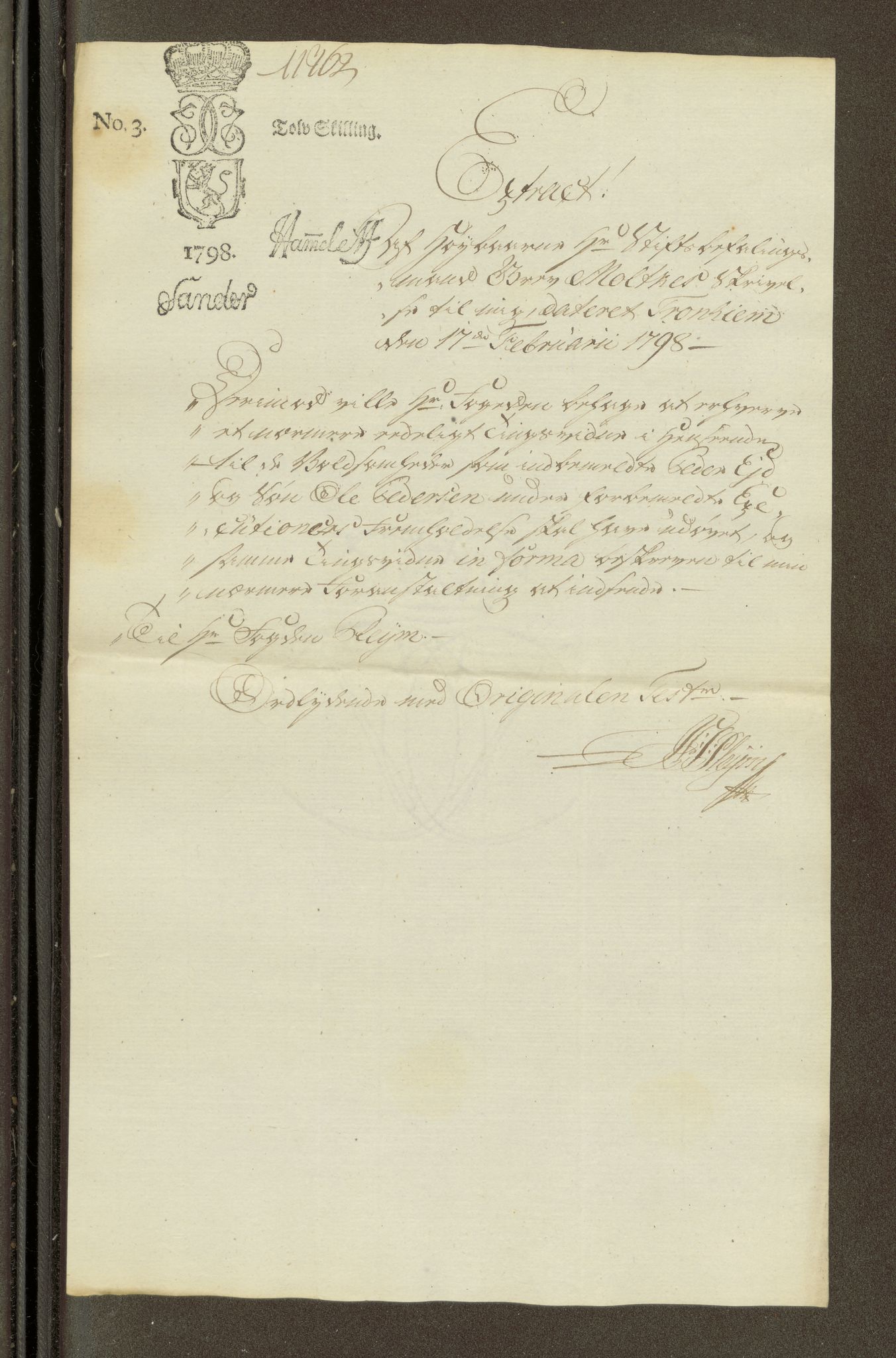 Namdal sorenskriveri, AV/SAT-A-4133/1/1/1O/1Oa/L0007: Sivile og offentlige saker, 1798, p. 349