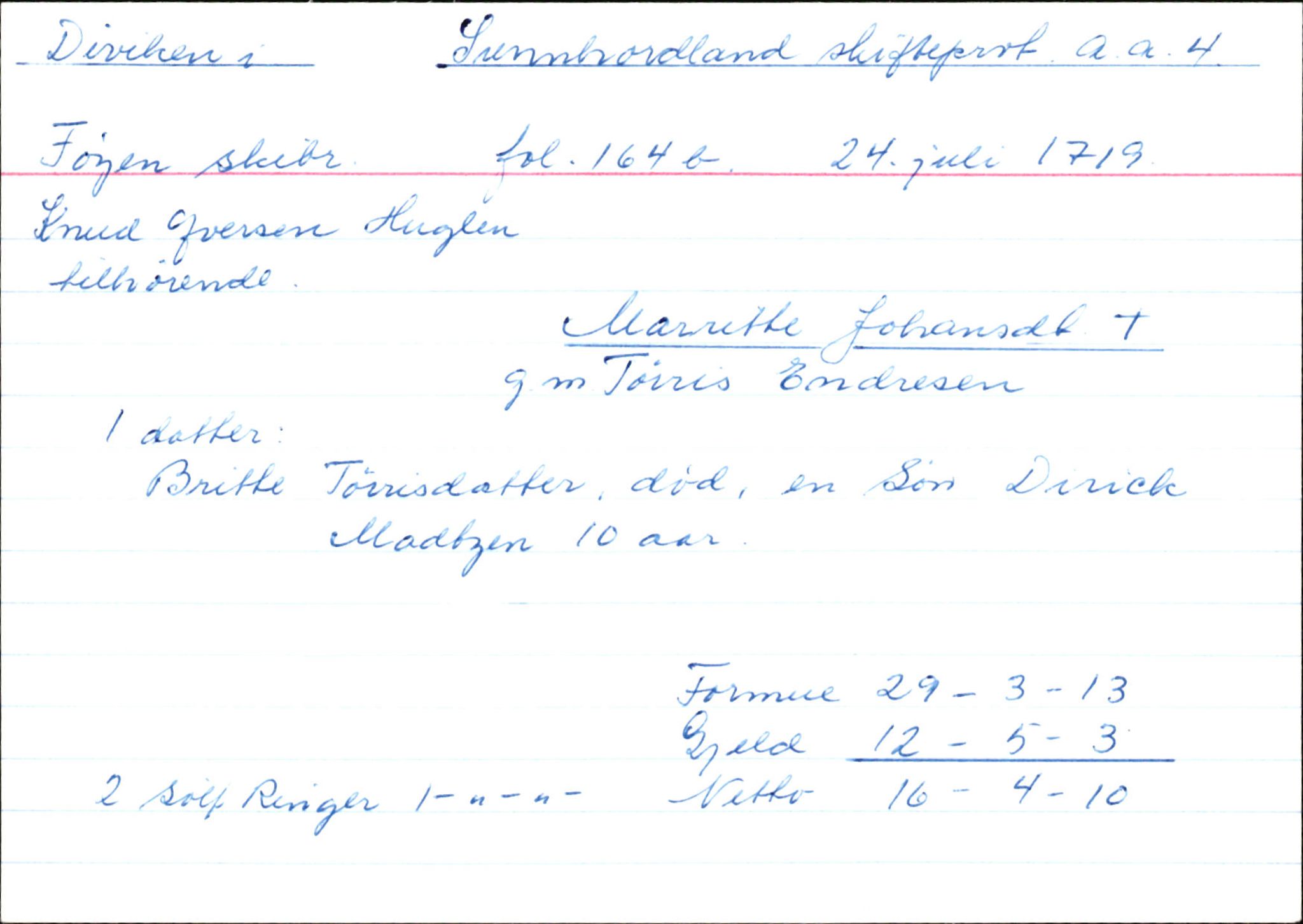 Skiftekort ved Statsarkivet i Bergen, SAB/SKIFTEKORT/004/L0003: Skifteprotokoll nr. 4, 1717-1722, p. 124