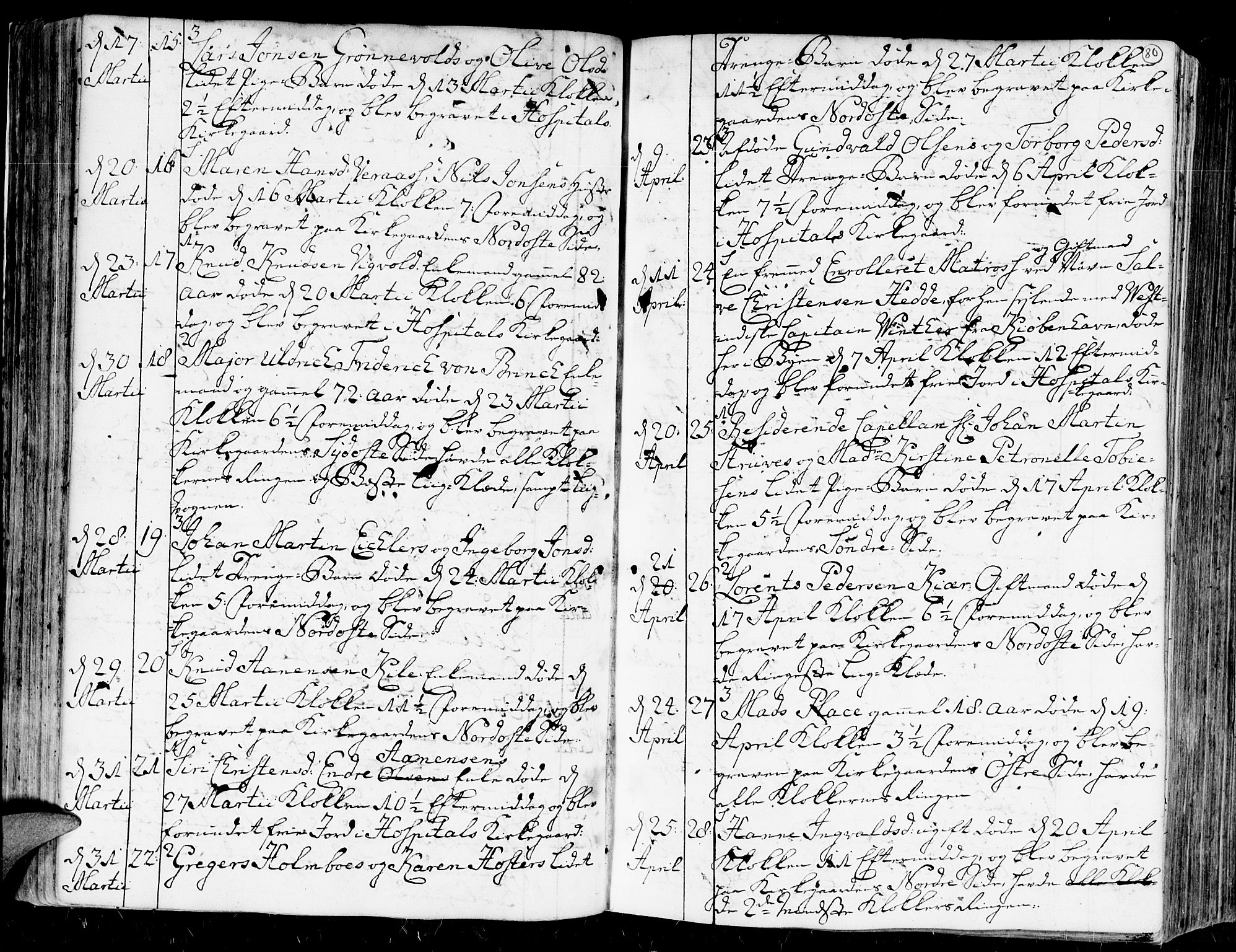 Kristiansand domprosti, AV/SAK-1112-0006/F/Fa/L0004: Parish register (official) no. A 4, 1762-1794, p. 80