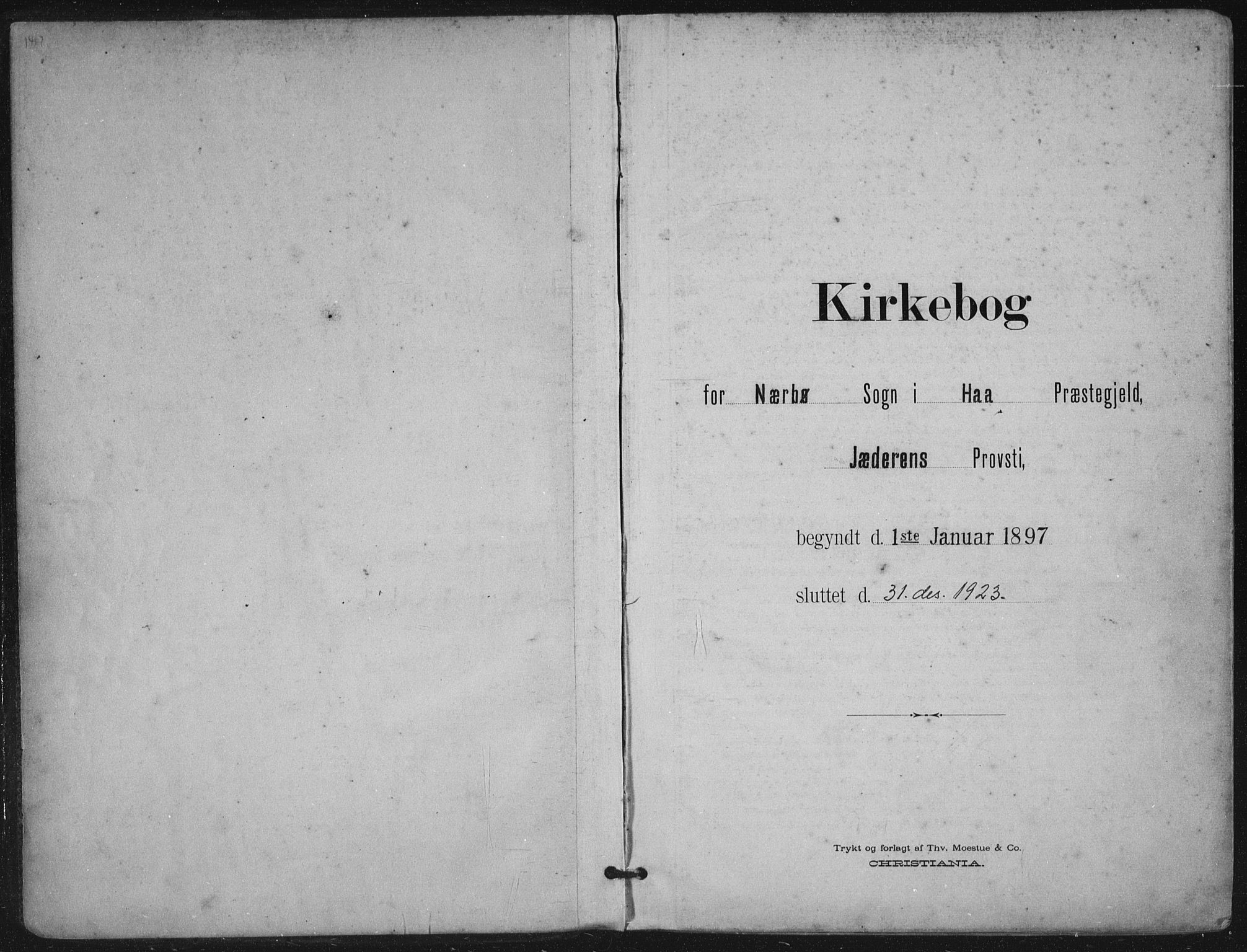 Hå sokneprestkontor, SAST/A-101801/002/B/L0001: Parish register (official) no. A 11, 1897-1924