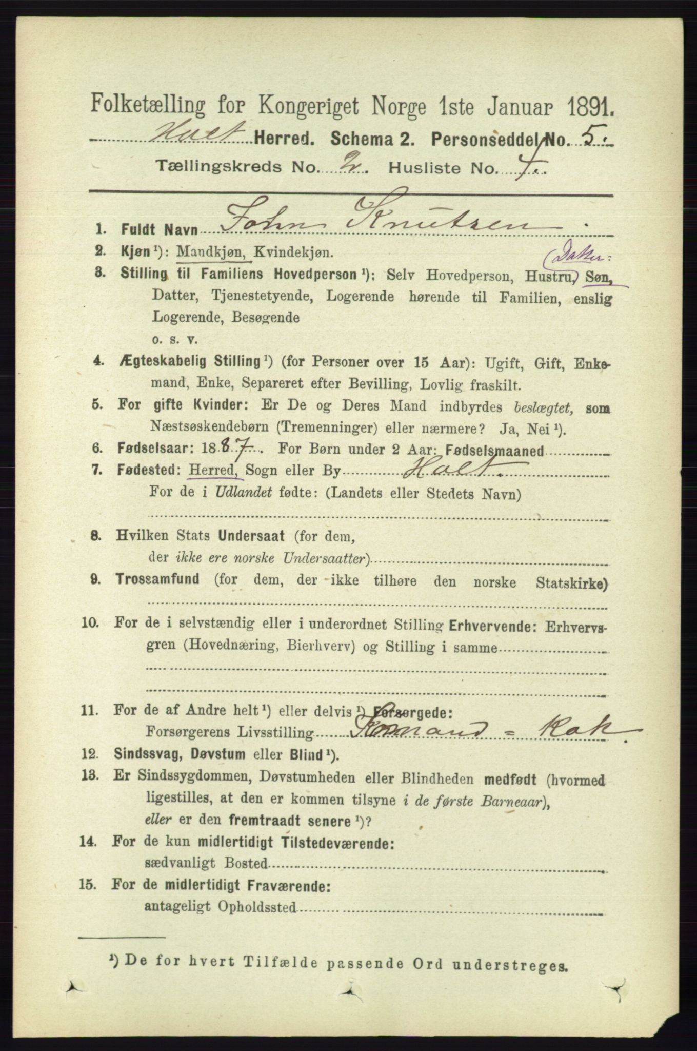 RA, 1891 census for 0914 Holt, 1891, p. 680