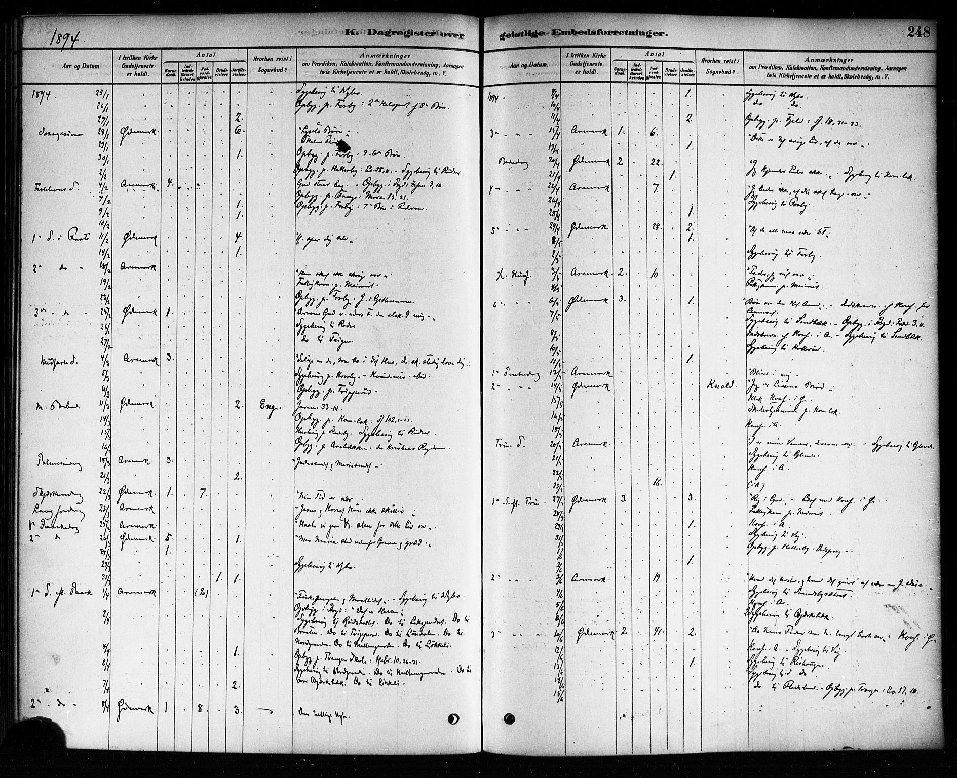 Aremark prestekontor Kirkebøker, AV/SAO-A-10899/F/Fb/L0004: Parish register (official) no. II 4, 1878-1895, p. 248