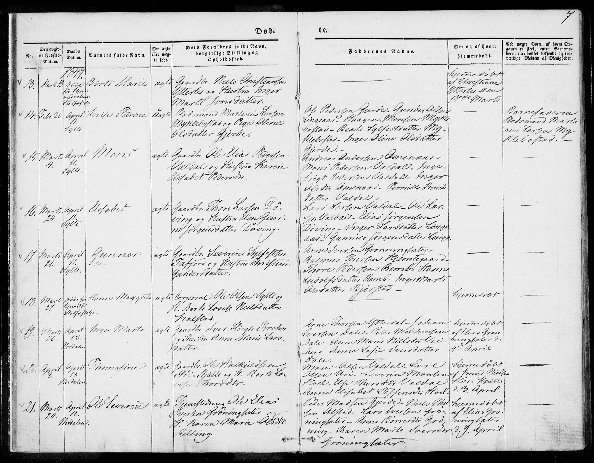 Ministerialprotokoller, klokkerbøker og fødselsregistre - Møre og Romsdal, AV/SAT-A-1454/519/L0249: Parish register (official) no. 519A08, 1846-1868, p. 7