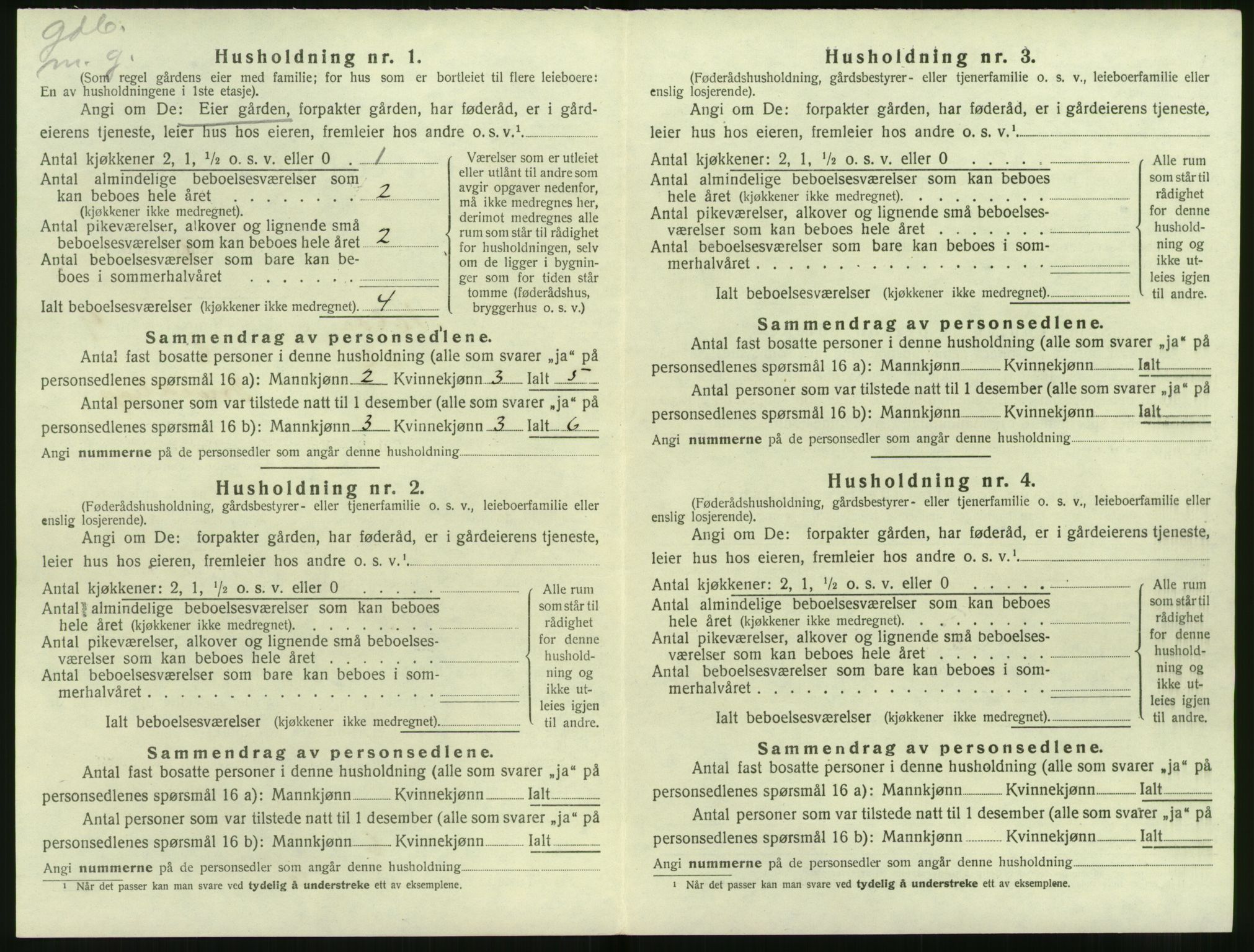 SAT, 1920 census for Volda, 1920, p. 781