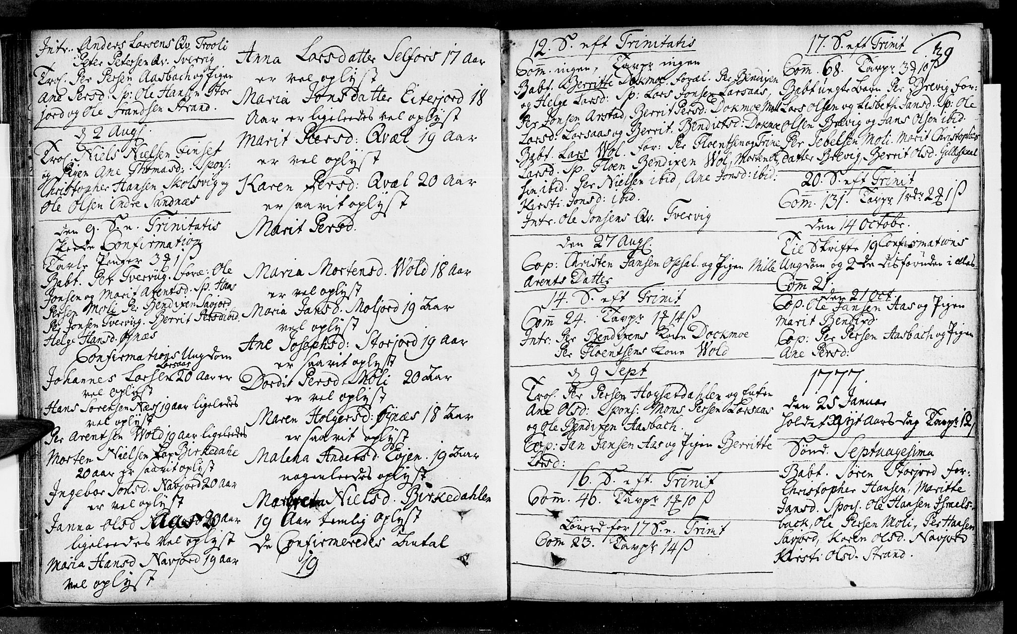 Ministerialprotokoller, klokkerbøker og fødselsregistre - Nordland, SAT/A-1459/846/L0643: Parish register (official) no. 846A01, 1748-1804, p. 39