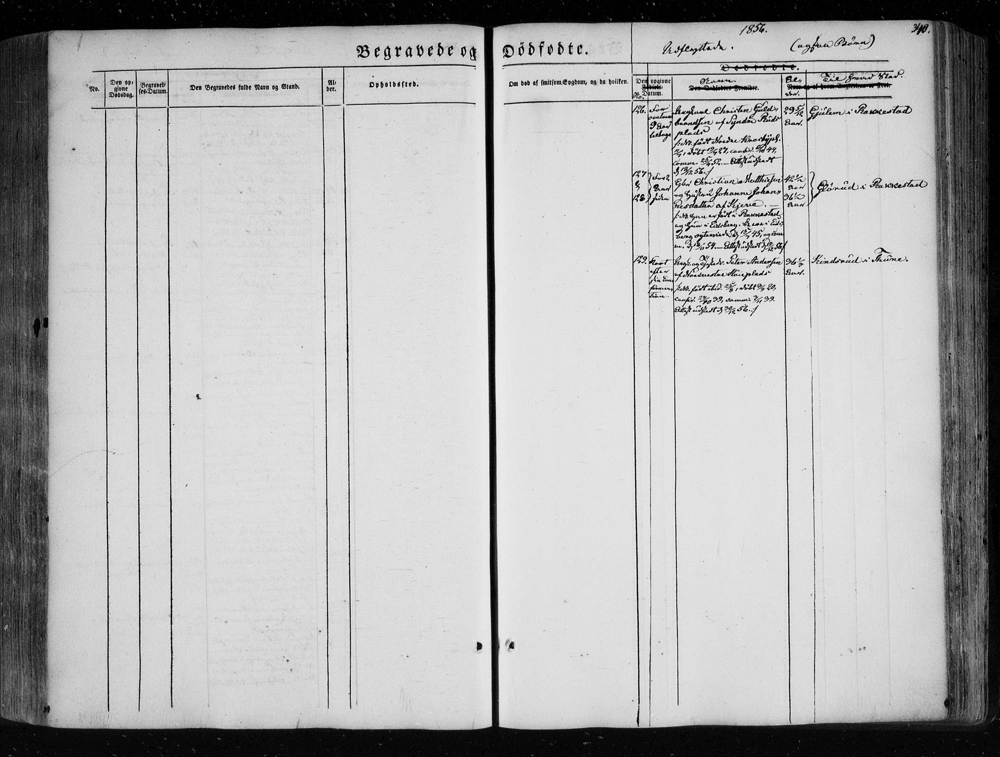 Eidsberg prestekontor Kirkebøker, SAO/A-10905/F/Fa/L0009: Parish register (official) no. I 9, 1849-1856, p. 340