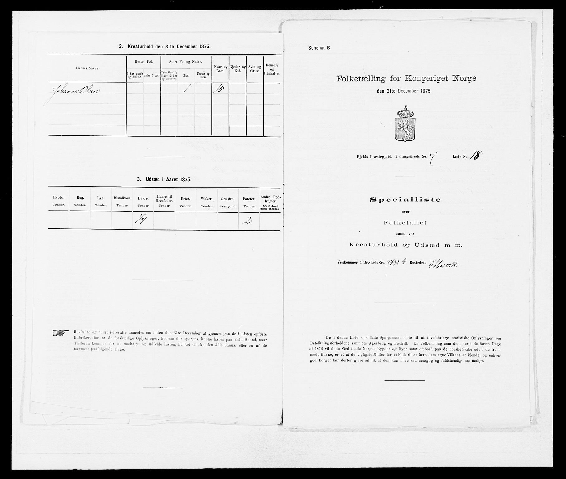 SAB, 1875 census for 1246P Fjell, 1875, p. 879