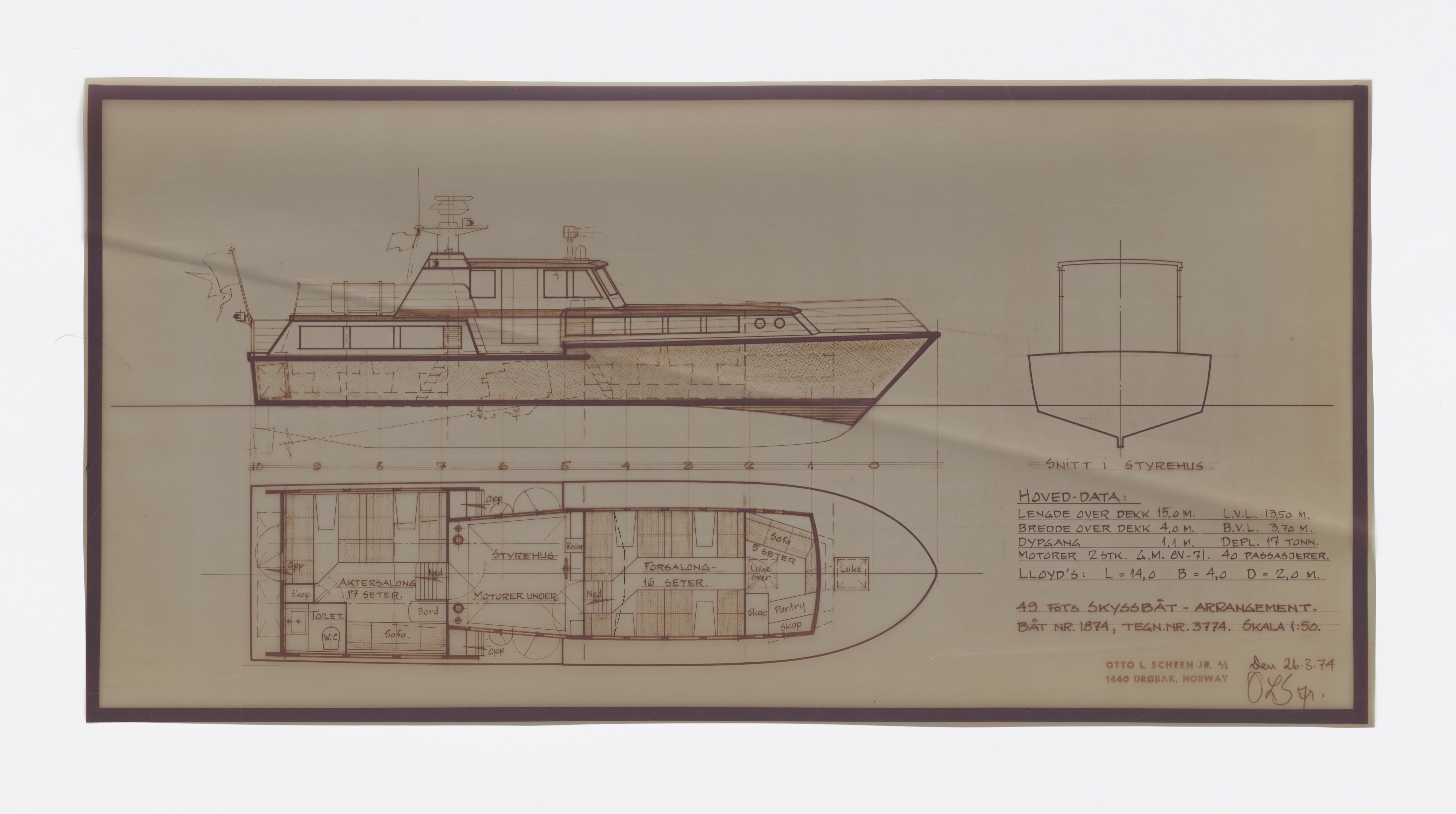 Furuholmen & Scheen, AFM/OM-1003/T/Ta/L0003/0002: Skyssbåt / Scheen, 1972-1997