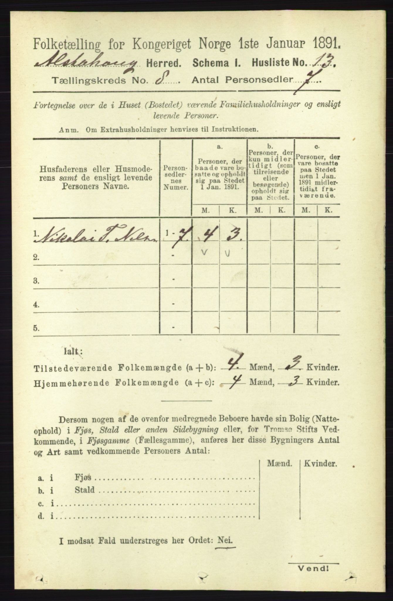 RA, 1891 census for 1820 Alstahaug, 1891, p. 2867