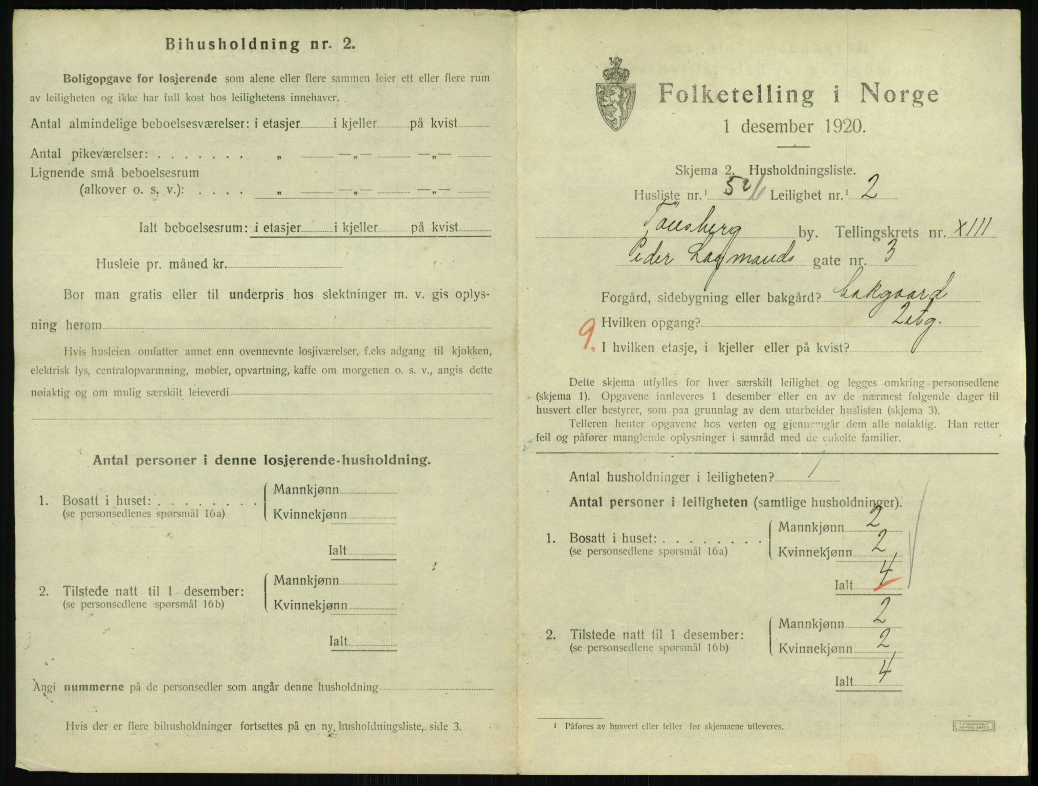 SAKO, 1920 census for Tønsberg, 1920, p. 5765