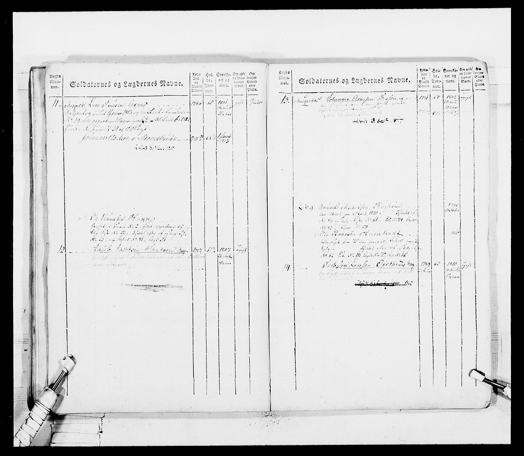 Generalitets- og kommissariatskollegiet, Det kongelige norske kommissariatskollegium, AV/RA-EA-5420/E/Eh/L0099: Bergenhusiske nasjonale infanteriregiment, 1812, p. 287