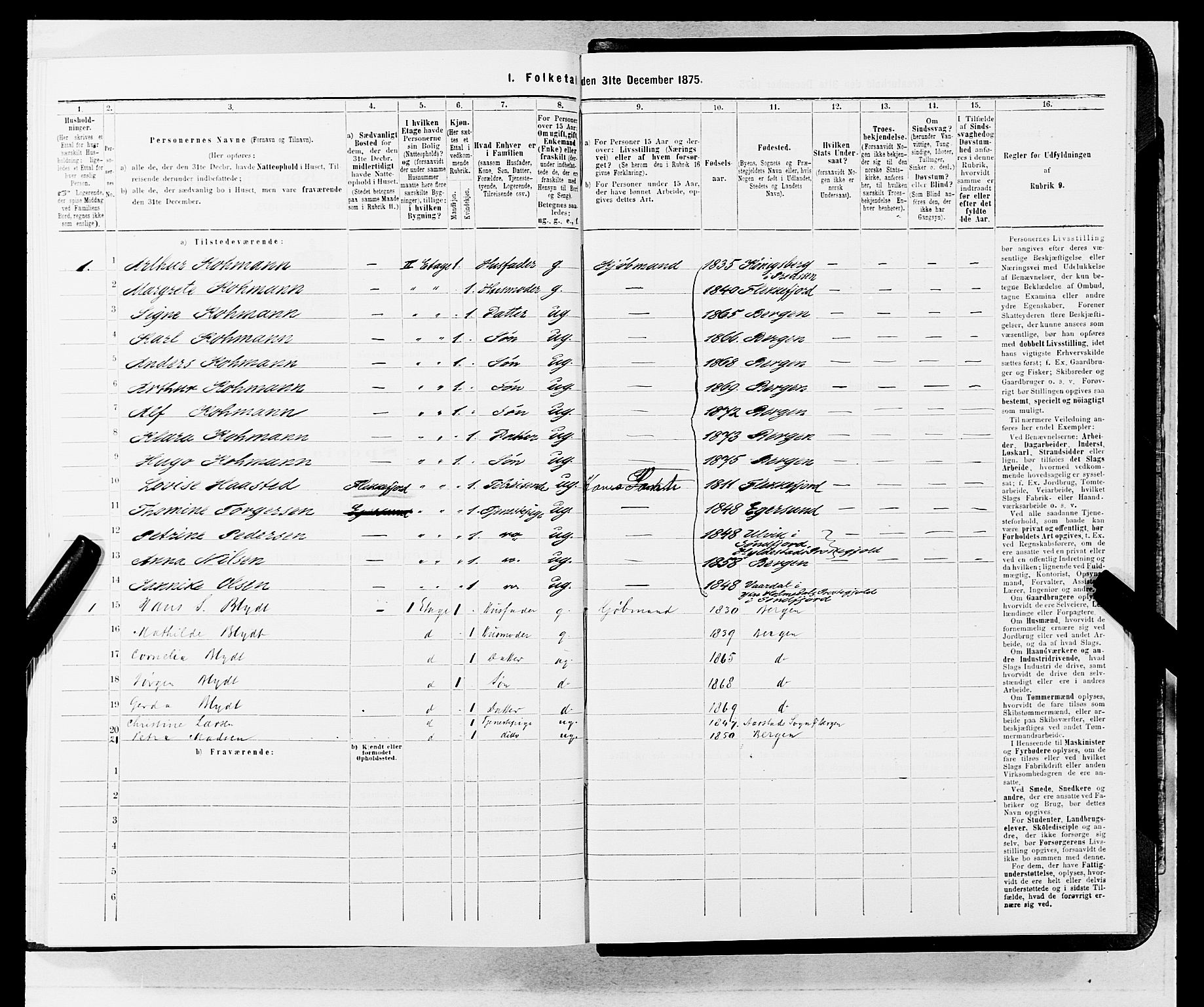 SAB, 1875 census for 1301 Bergen, 1875, p. 3589