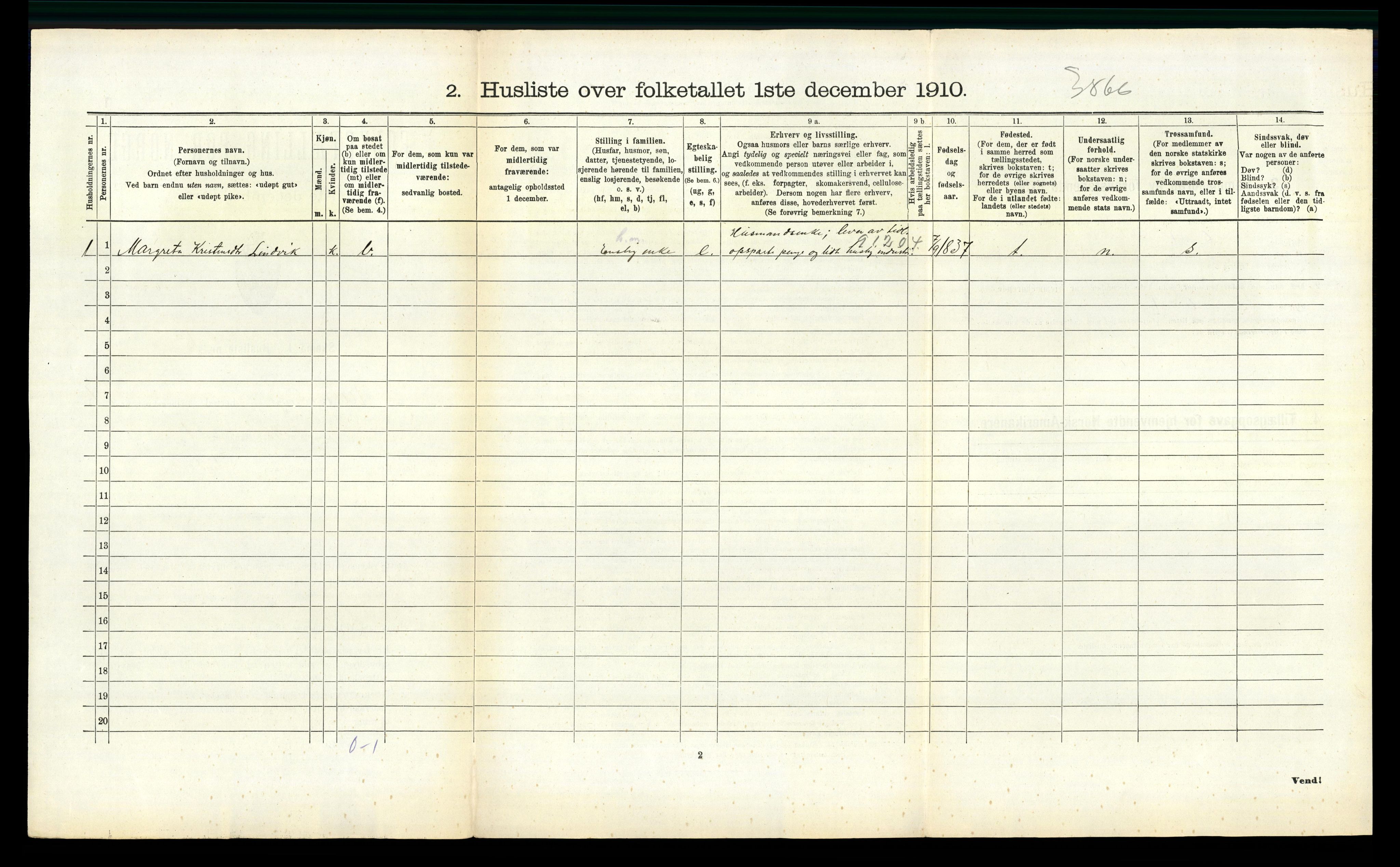 RA, 1910 census for Ullensvang, 1910, p. 840