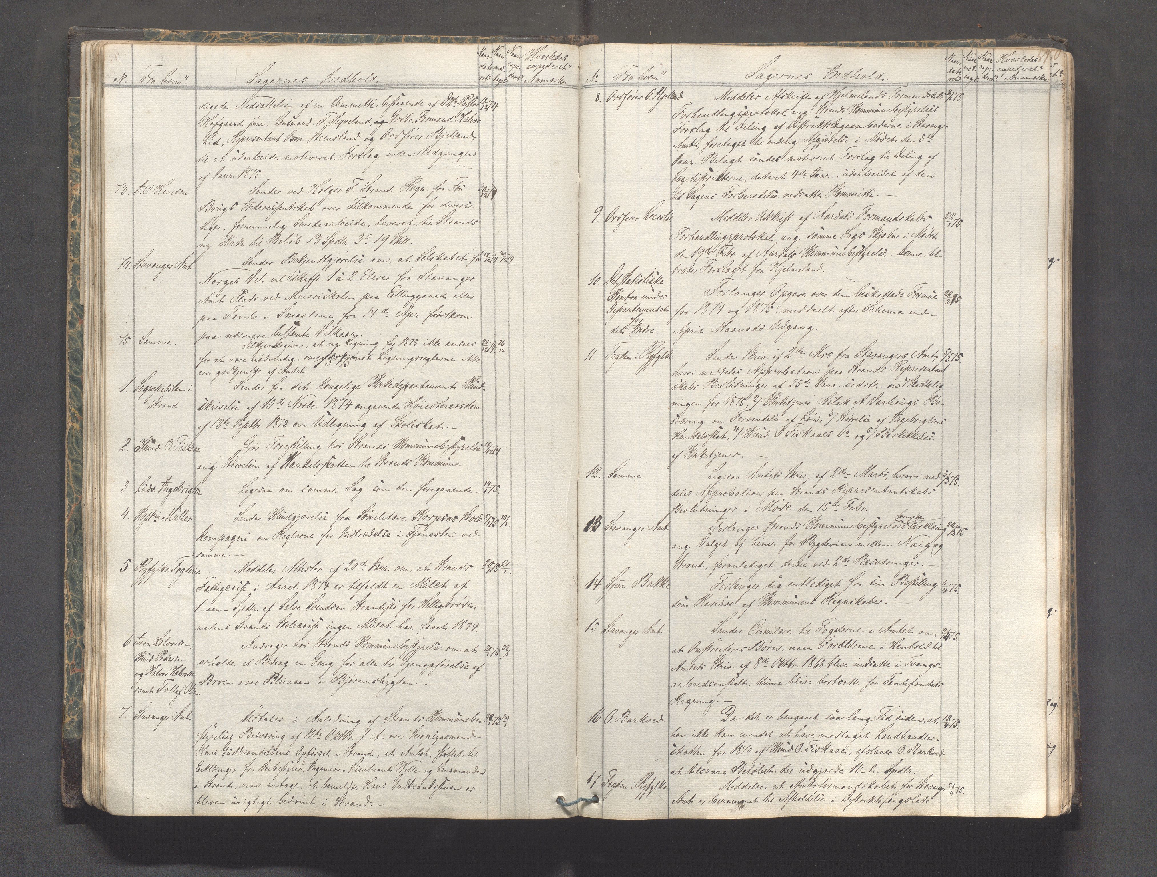 Strand kommune - Formannskapet/Rådmannskontoret, IKAR/A-104/C/Ca/L0001: Journal, 1837-1900, p. 57