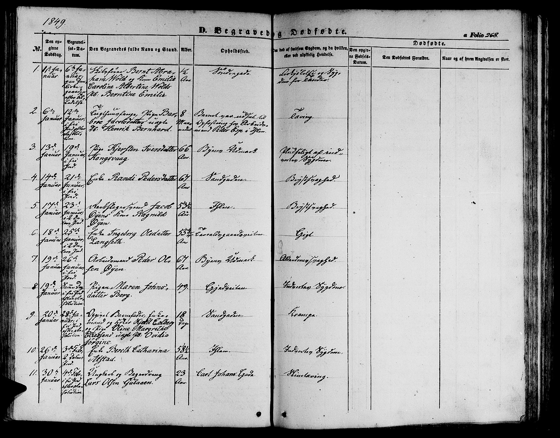 Ministerialprotokoller, klokkerbøker og fødselsregistre - Sør-Trøndelag, SAT/A-1456/602/L0137: Parish register (copy) no. 602C05, 1846-1856, p. 268