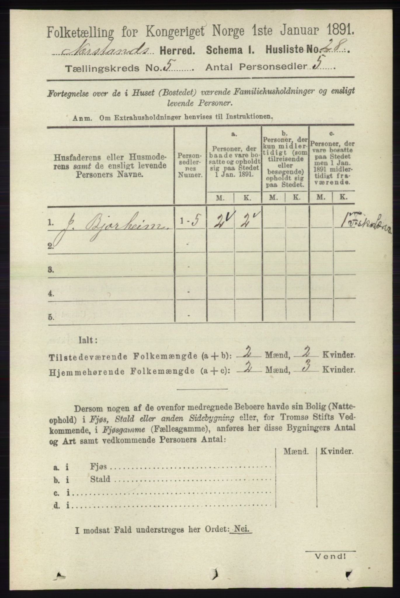 RA, 1891 census for 1139 Nedstrand, 1891, p. 790