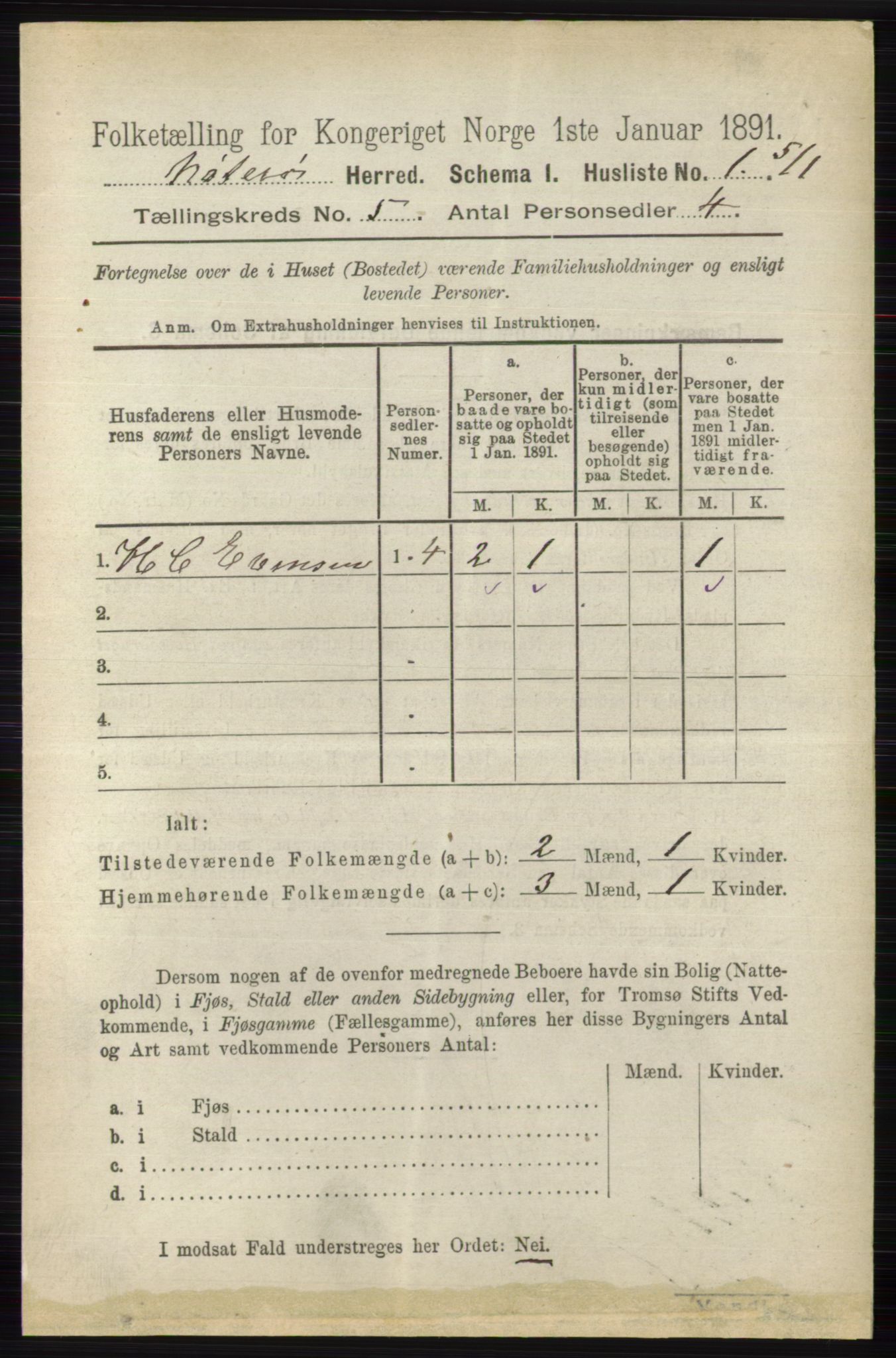 RA, 1891 census for 0722 Nøtterøy, 1891, p. 2515