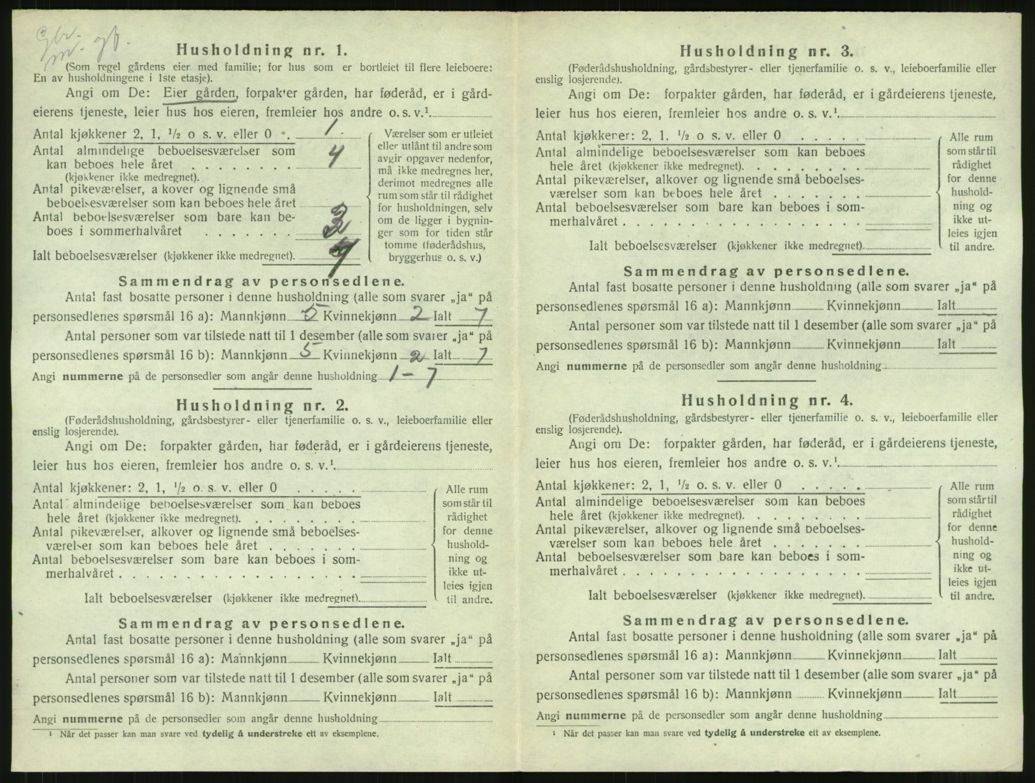 SAT, 1920 census for Aure, 1920, p. 773