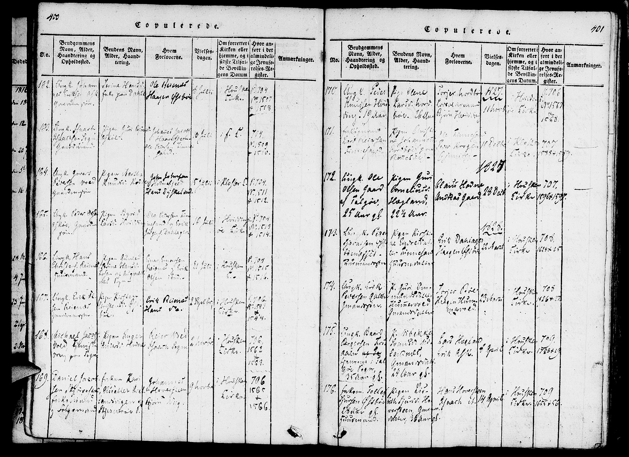 Rennesøy sokneprestkontor, SAST/A -101827/H/Ha/Haa/L0004: Parish register (official) no. A 4, 1816-1837, p. 400-401