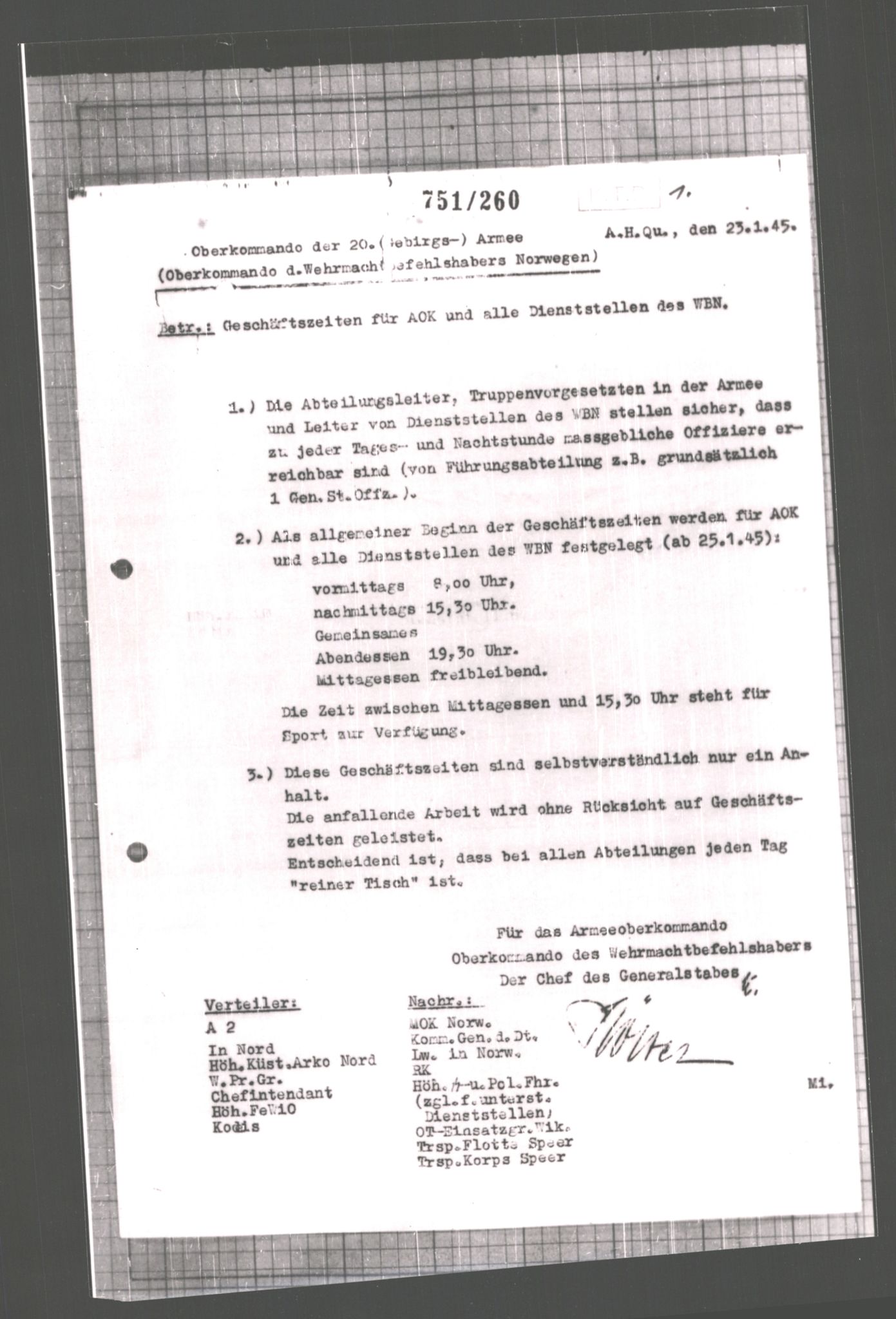 Forsvarets Overkommando. 2 kontor. Arkiv 11.4. Spredte tyske arkivsaker, AV/RA-RAFA-7031/D/Dar/Dara/L0006: Krigsdagbøker for 20. Gebirgs-Armee-Oberkommando (AOK 20), 1945, p. 745