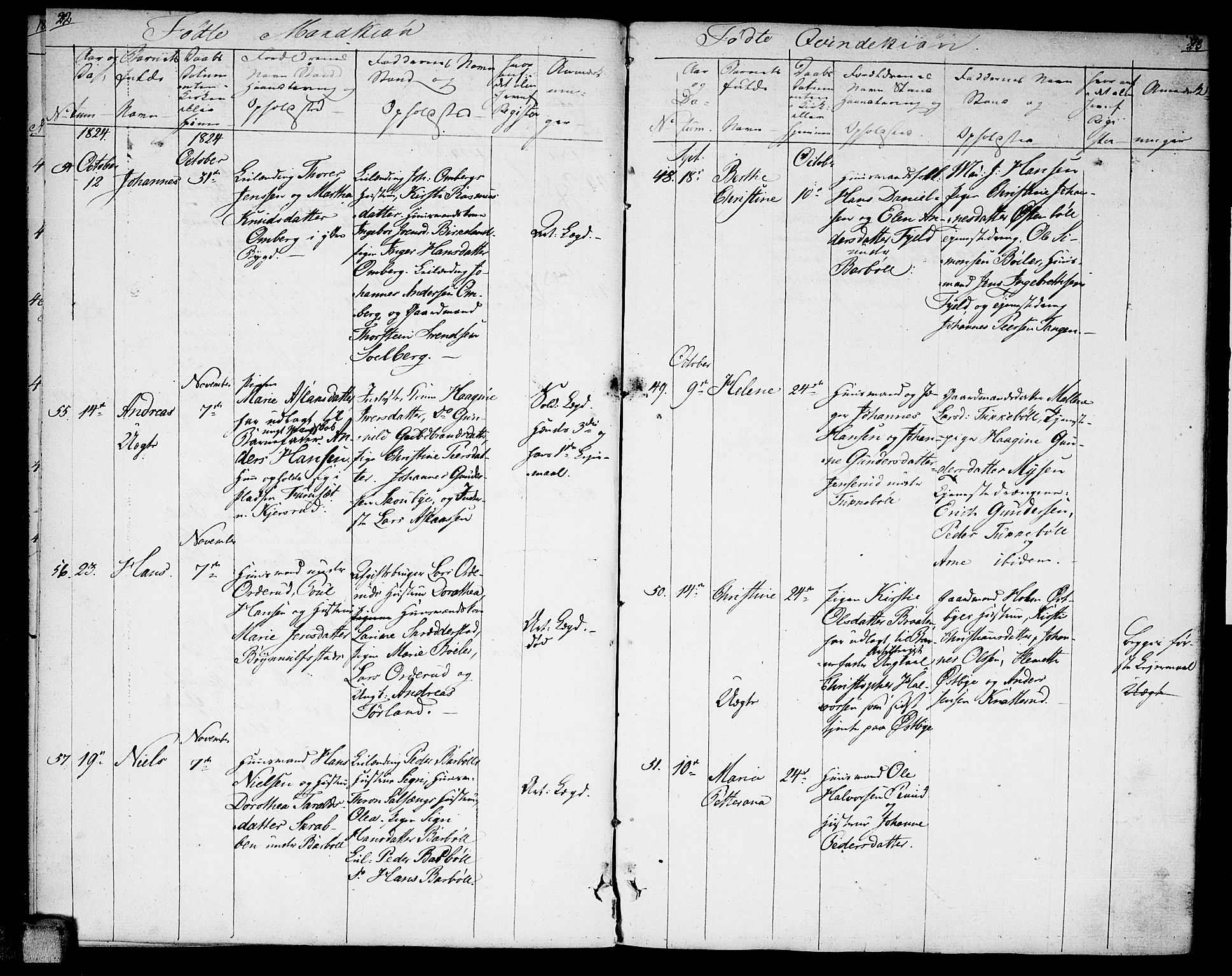 Enebakk prestekontor Kirkebøker, AV/SAO-A-10171c/F/Fa/L0007: Parish register (official) no. I 7, 1823-1832, p. 22-23