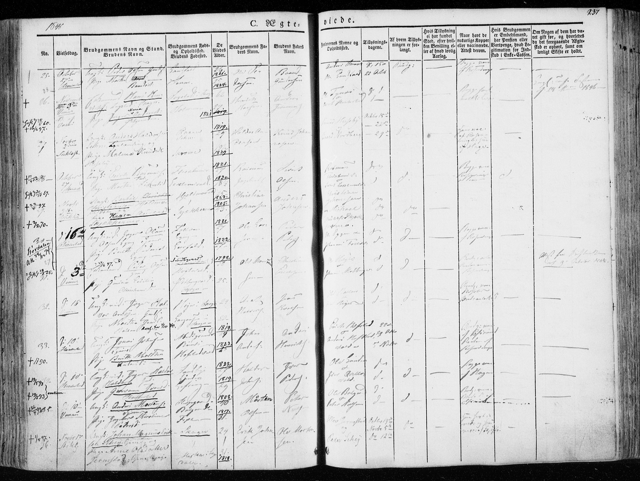 Ministerialprotokoller, klokkerbøker og fødselsregistre - Nord-Trøndelag, SAT/A-1458/723/L0239: Parish register (official) no. 723A08, 1841-1851, p. 237