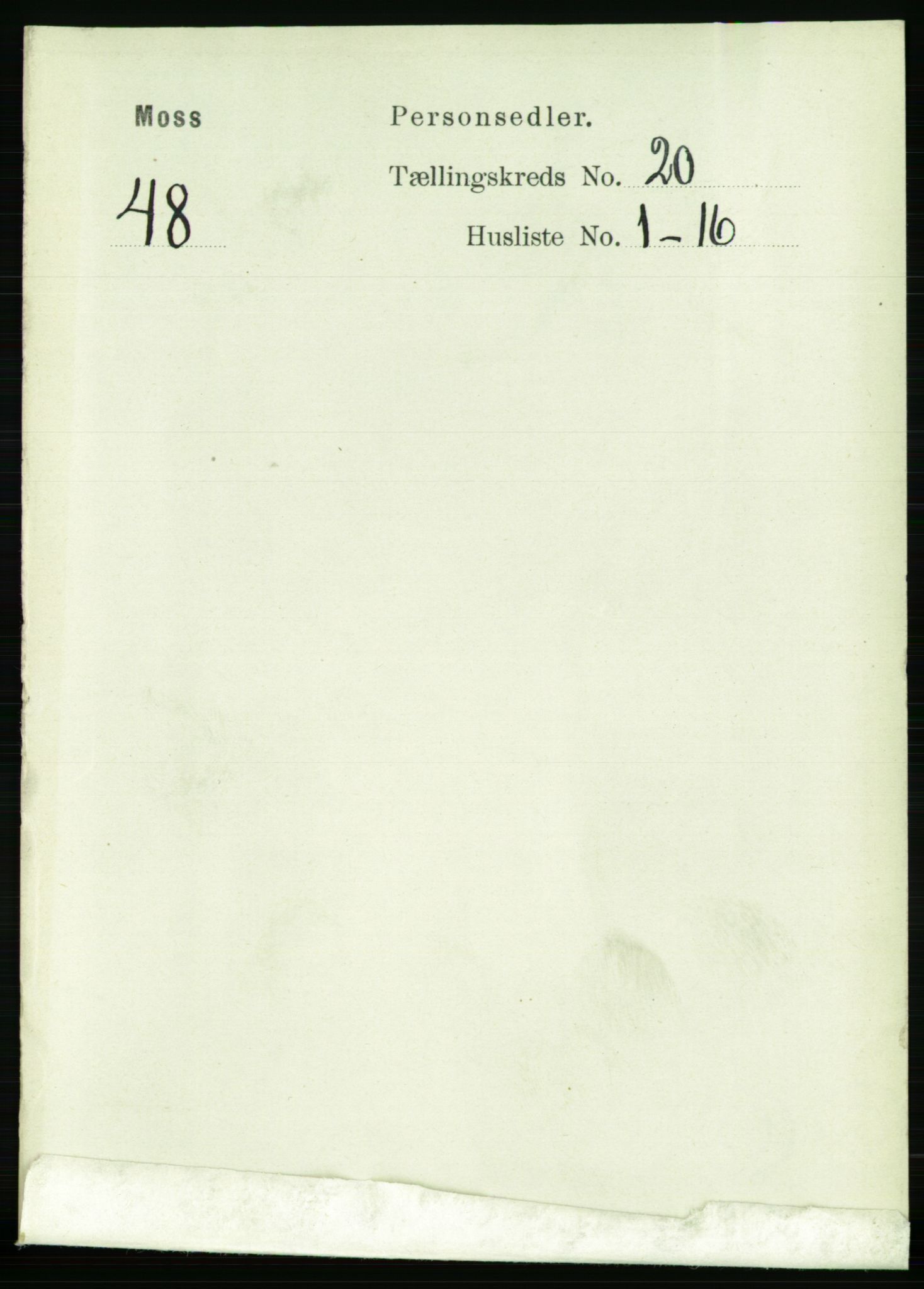 RA, 1891 census for 0104 Moss, 1891, p. 8749