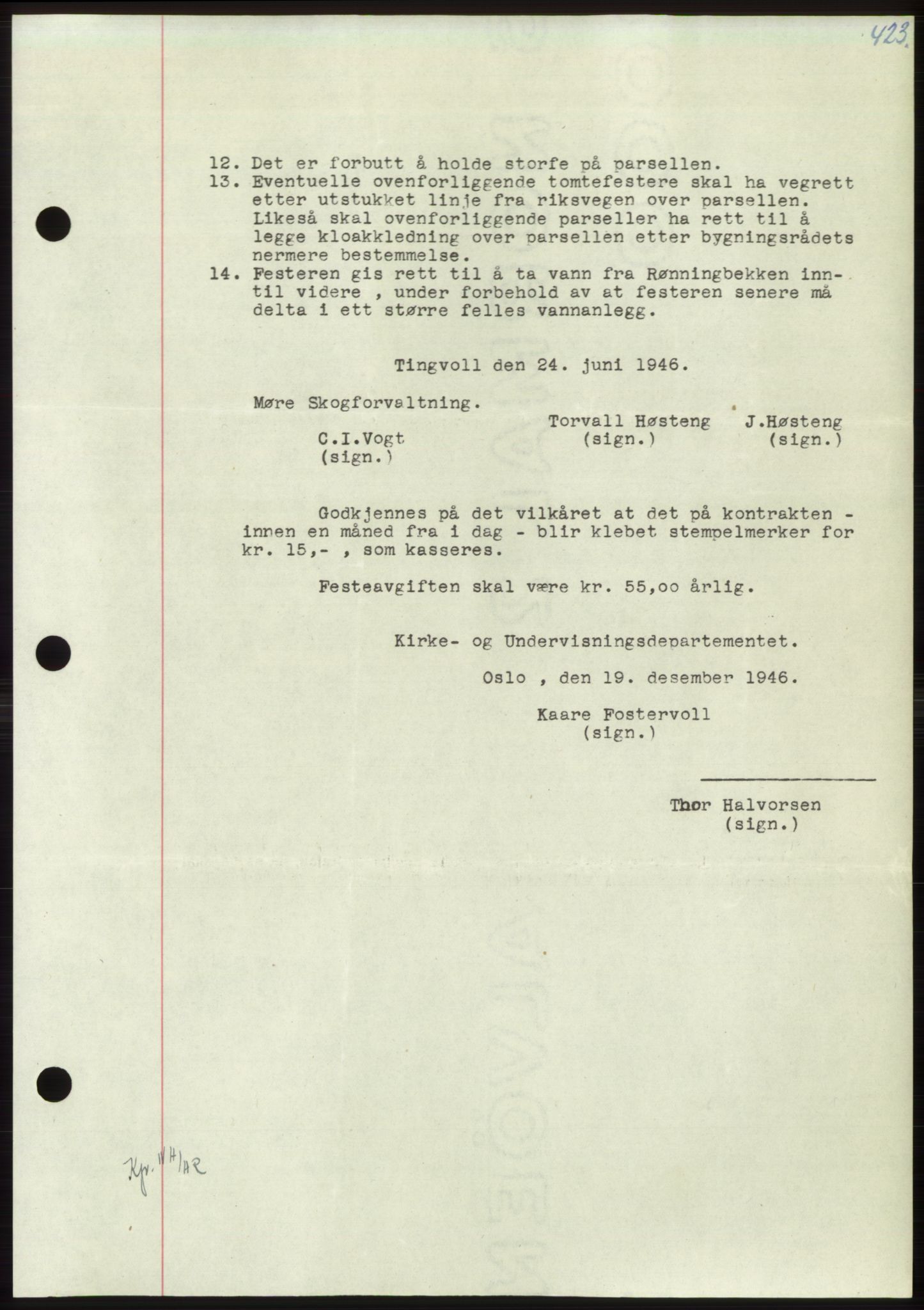 Nordmøre sorenskriveri, AV/SAT-A-4132/1/2/2Ca: Mortgage book no. B96, 1947-1947, Diary no: : 1239/1947